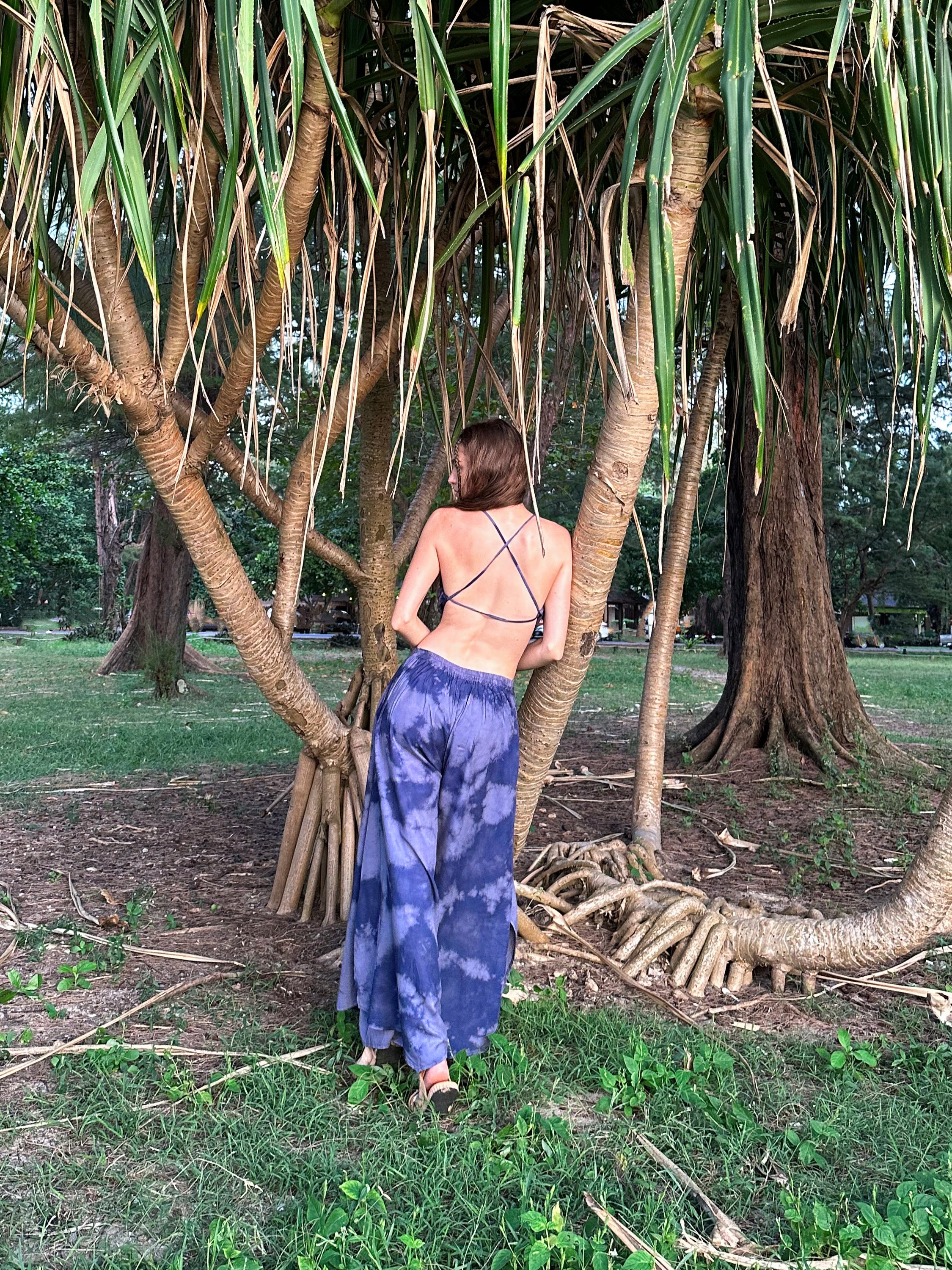Maya Crop Top - Indigo