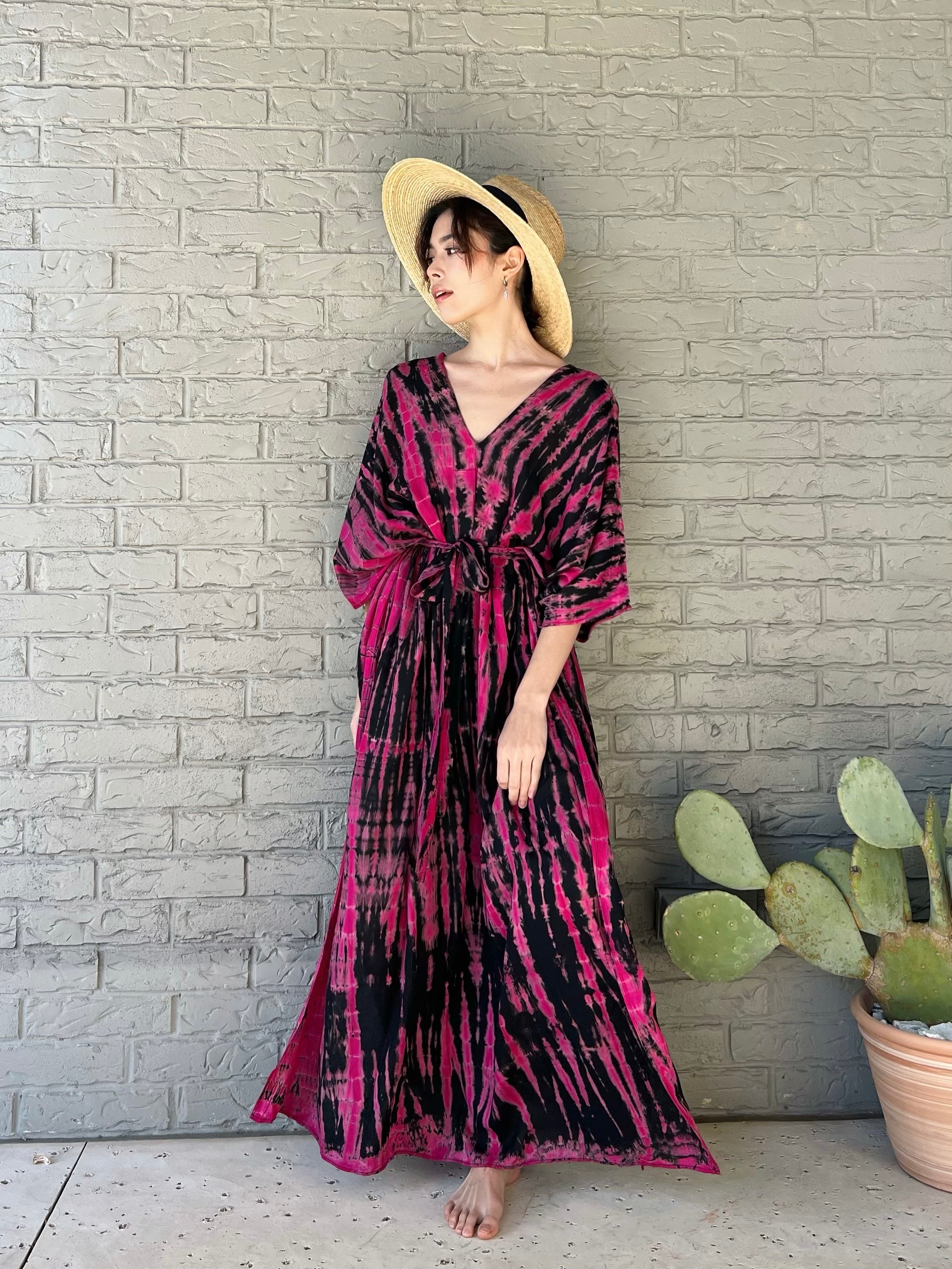 Shop Tie Dye Kaftan Dress - Maxi Summer Dress from Coco De Chom ?