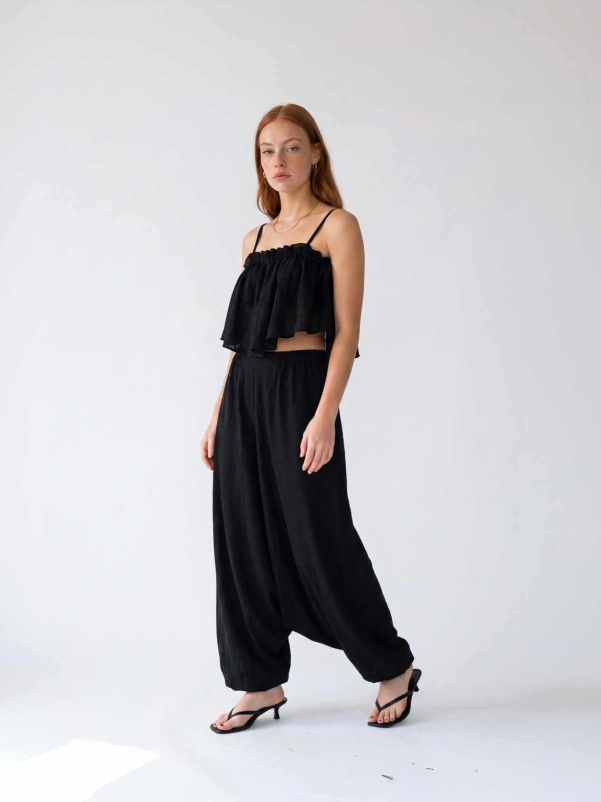 Mira Black Harem Pants