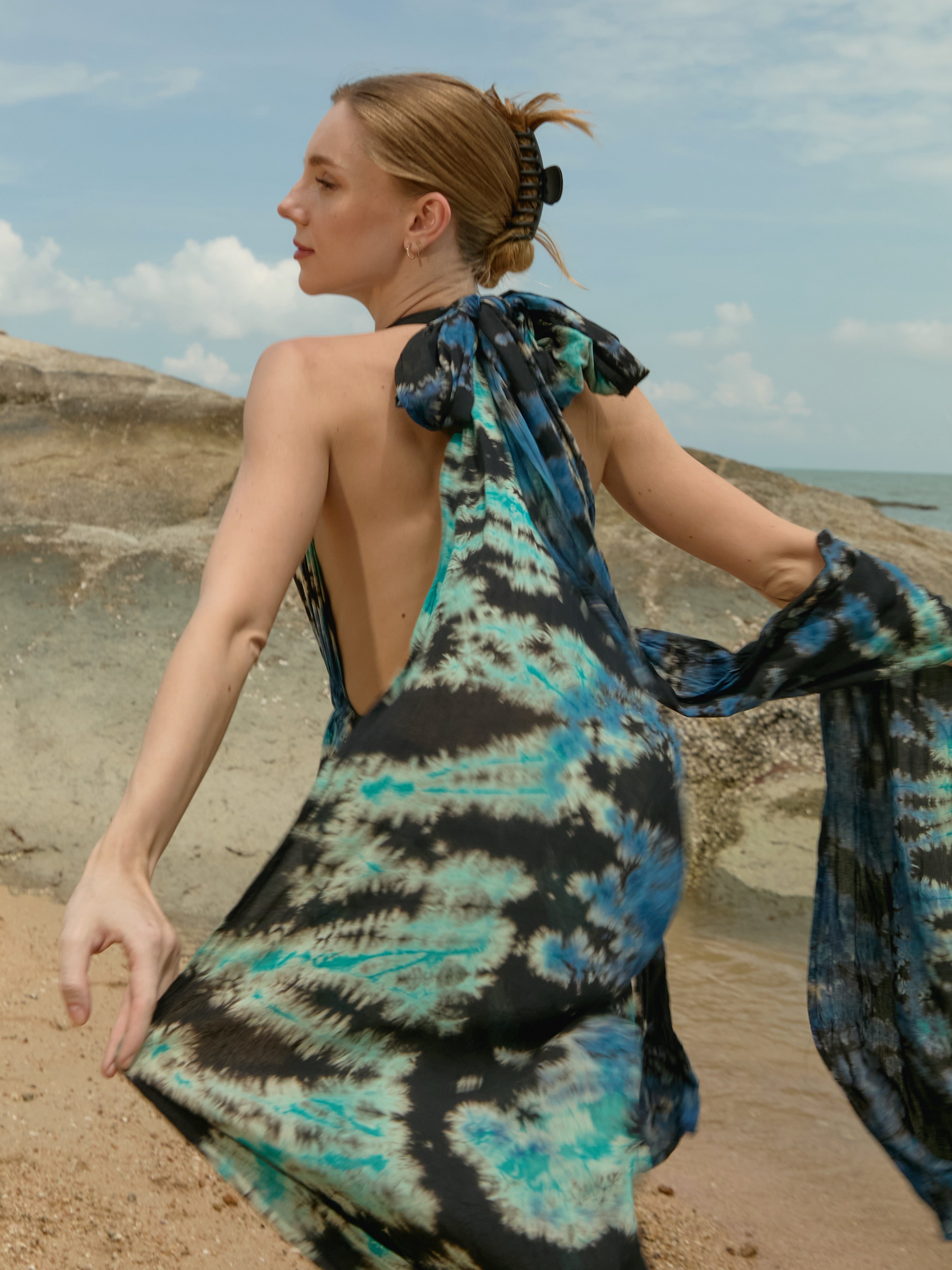 Butterfly Infinity Mini Dress Tie Dye