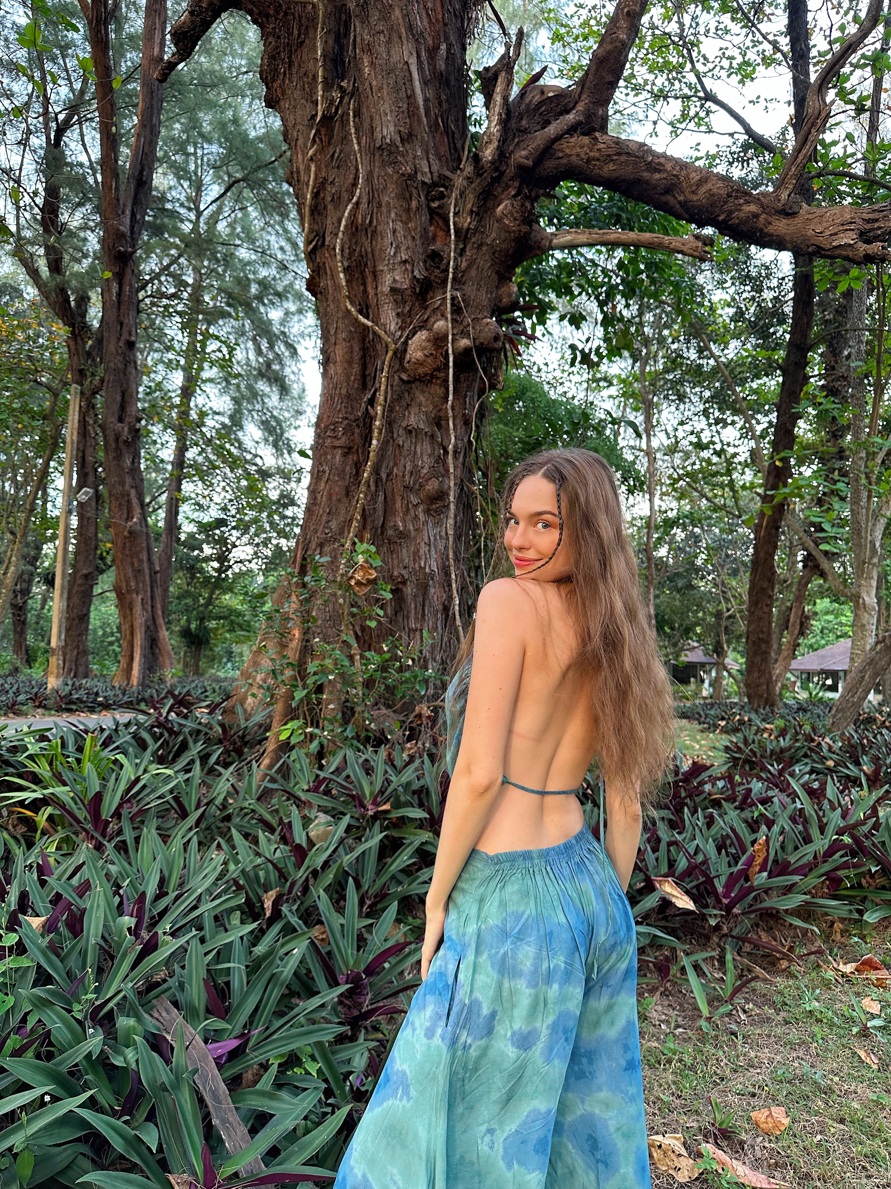 Shop boho wide leg pants, tie dye trousers, summer pants with Coco de Chom?