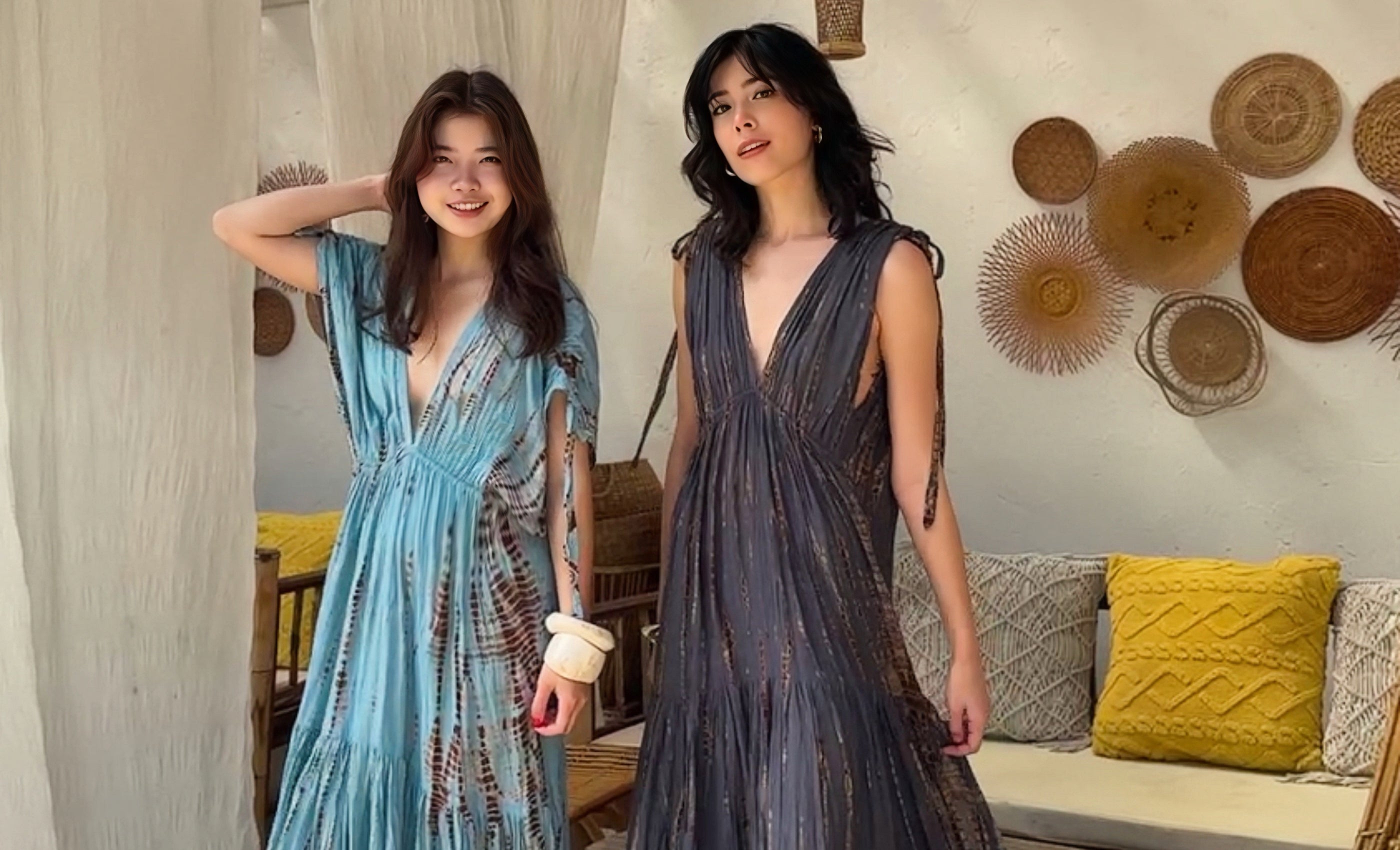 New summer arrivals from Coco de Chom featuring vibrant tie-dye kaftans, breezy maxi dresses, flowy kimonos, and beach-ready resort wear—handcrafted in small batches.
