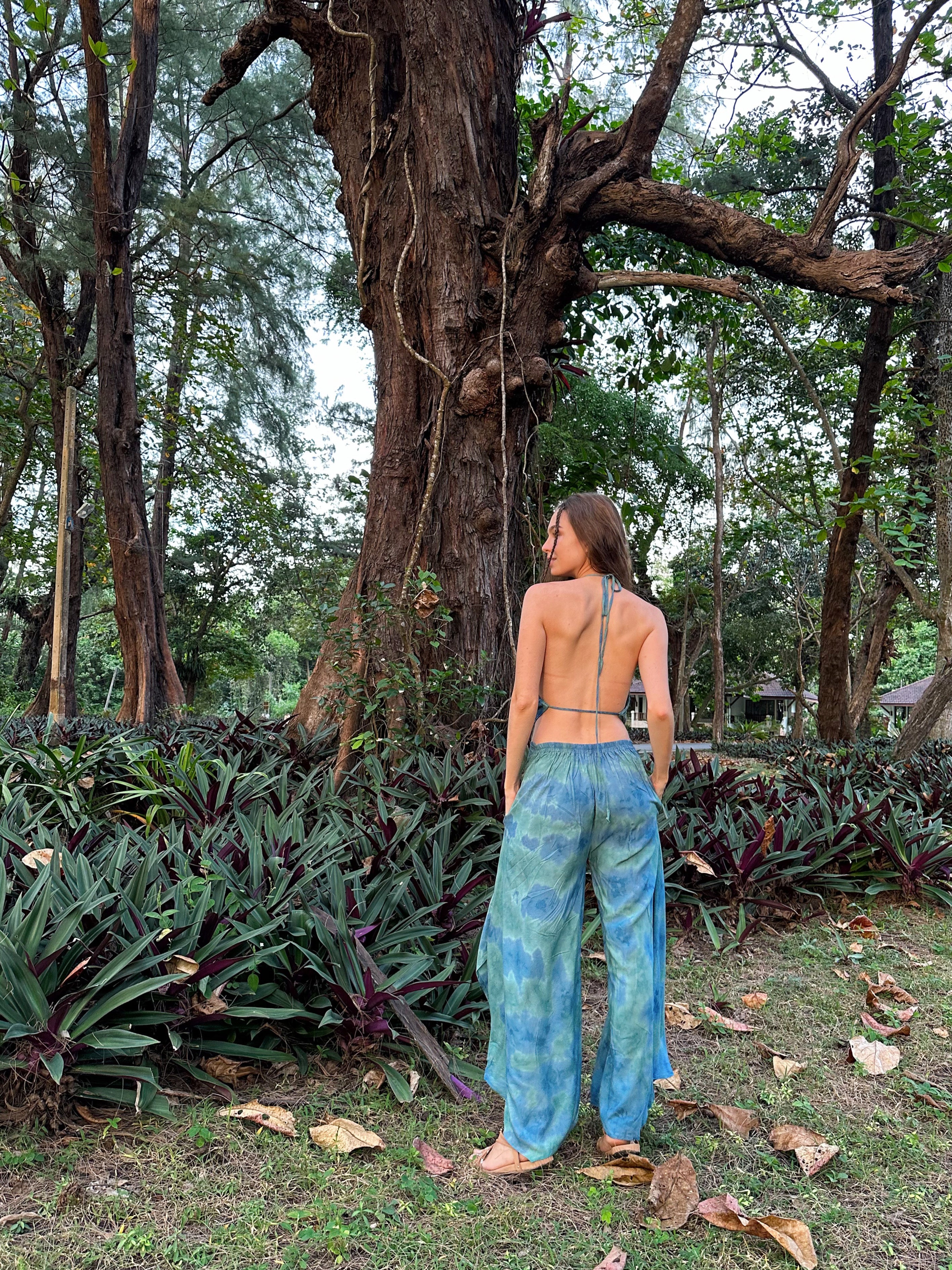 Shop boho wide leg pants, tie dye trousers, summer pants with Coco de Chom?