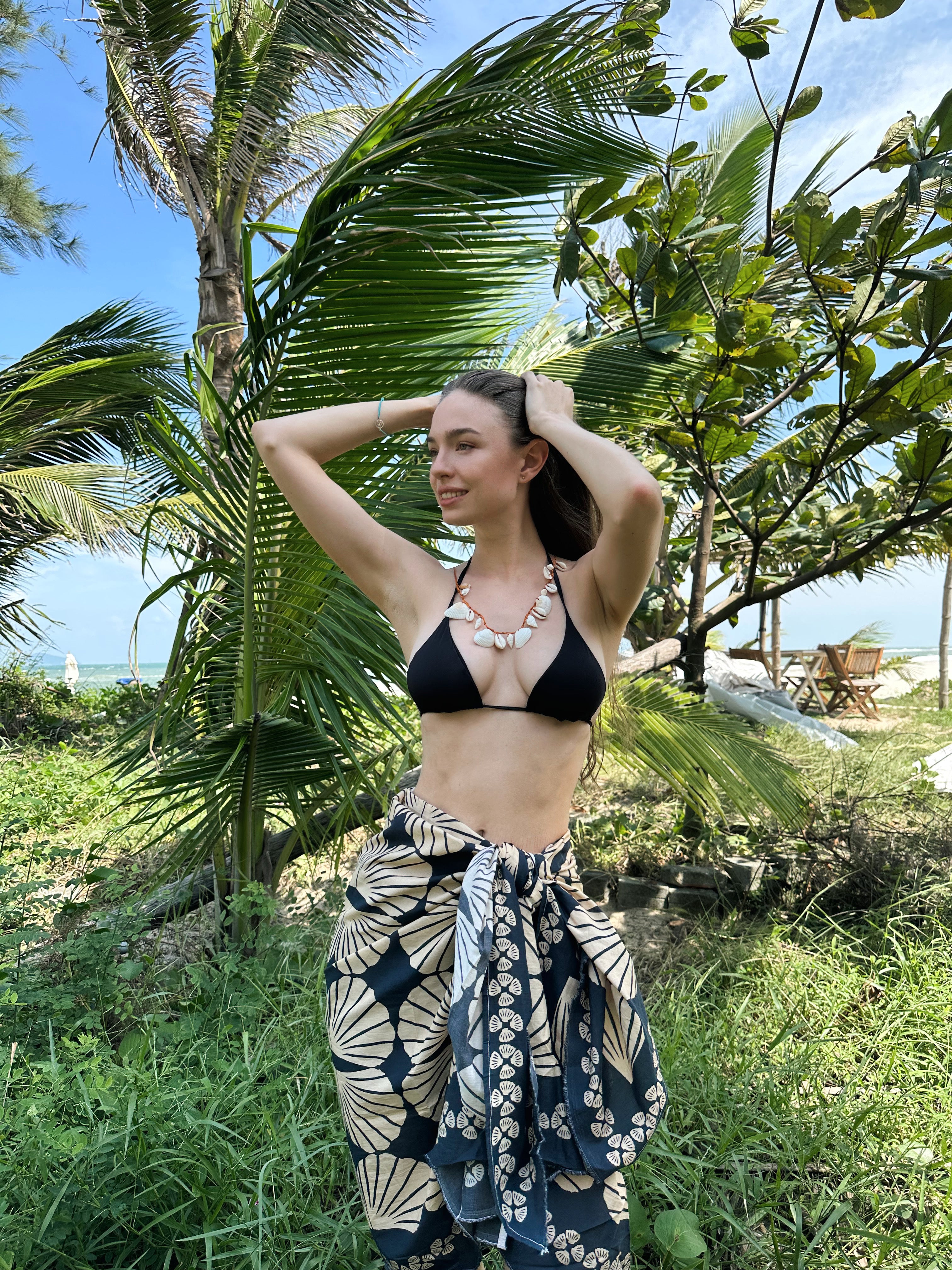 Cotton Seashell Print Sarong