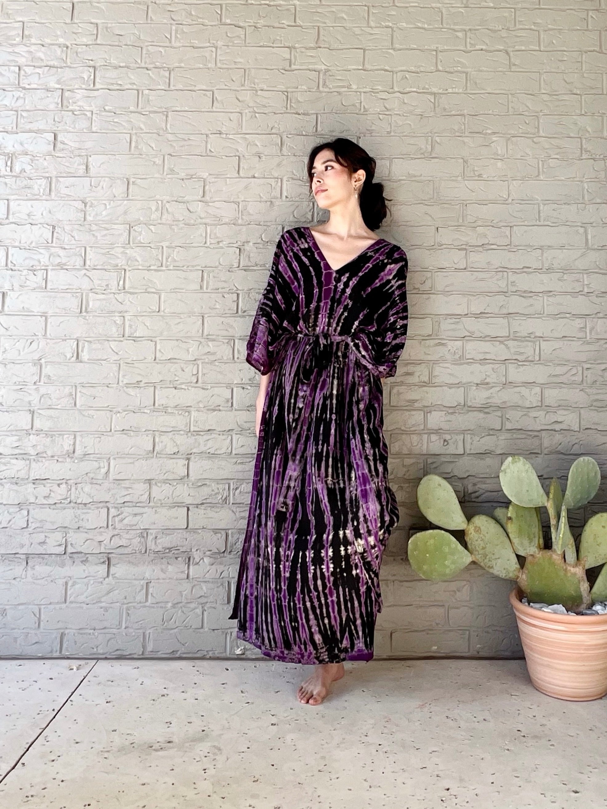 Shop Tie Dye Kaftan Dress - Maxi Summer Dress from Coco De Chom ?