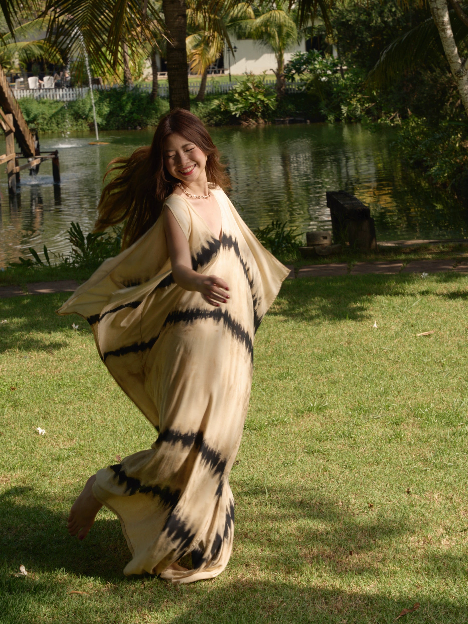 Shop Tie dye V Neck Kaftan Dress - Casual Loos Resort Dress - Bohemian Long Kaftan tie dye from Coco De Chom ?