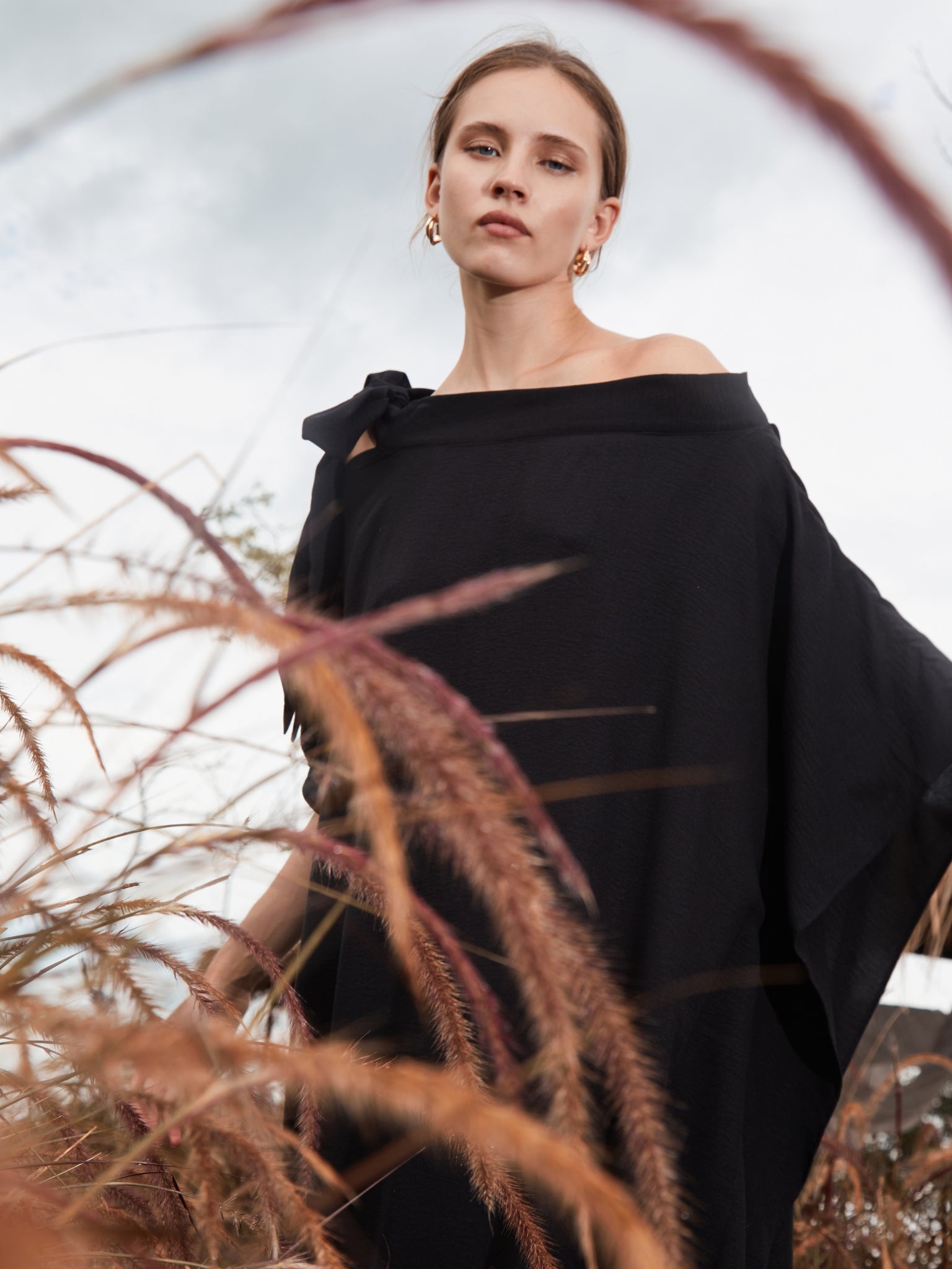 Helena Black Kaftan Dress