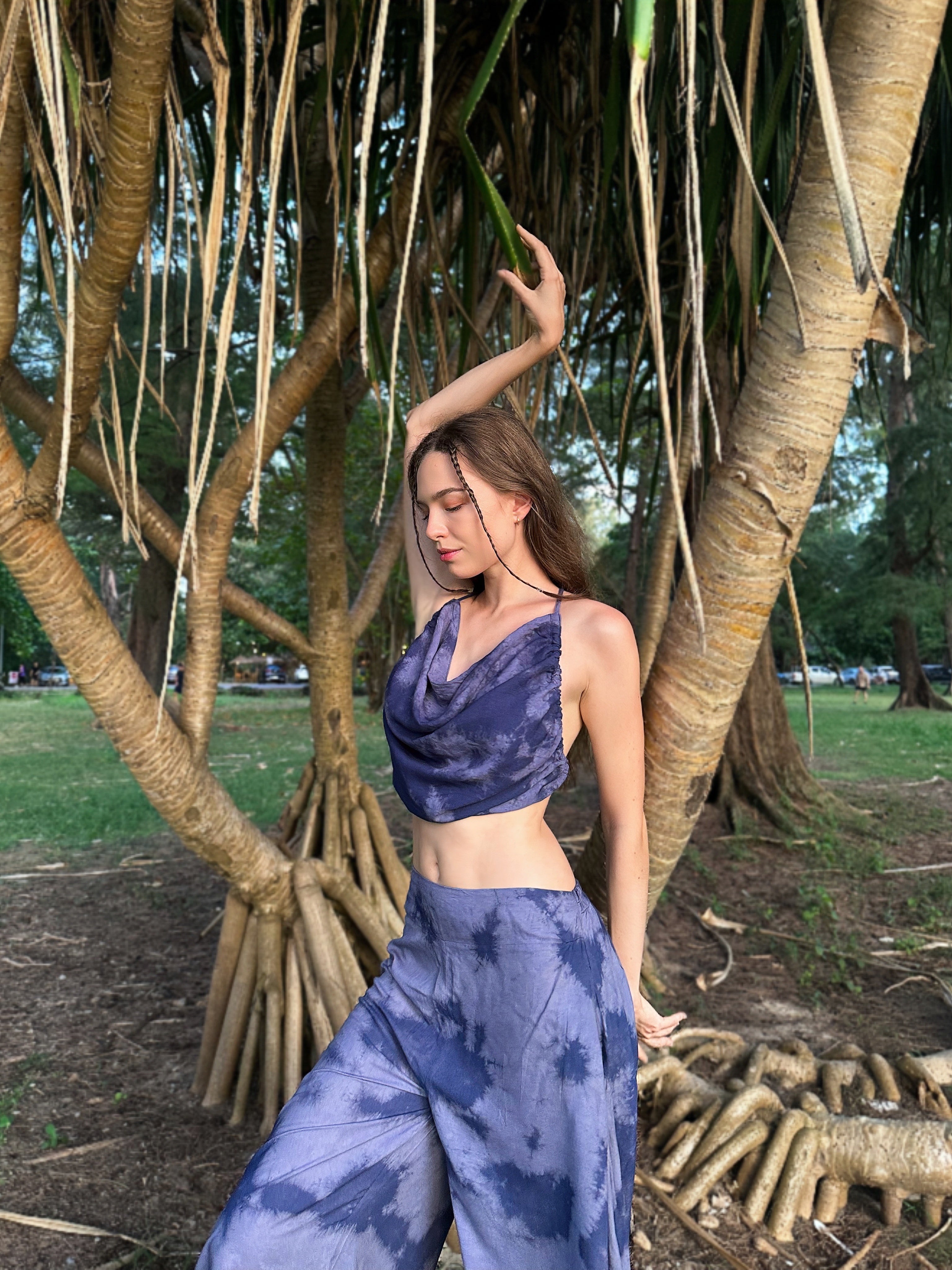 Maya Crop Top - Indigo