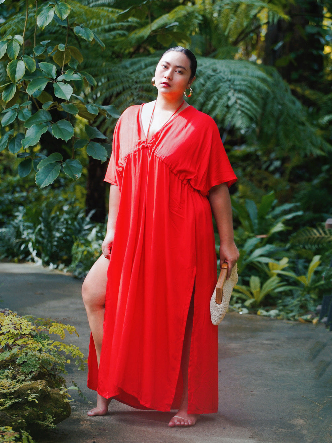 Shop Vacation Wear, Goddess Kaftan maxi Dress, Red long kaftan, Red Kaftan maxi dress with Coco De Chom?