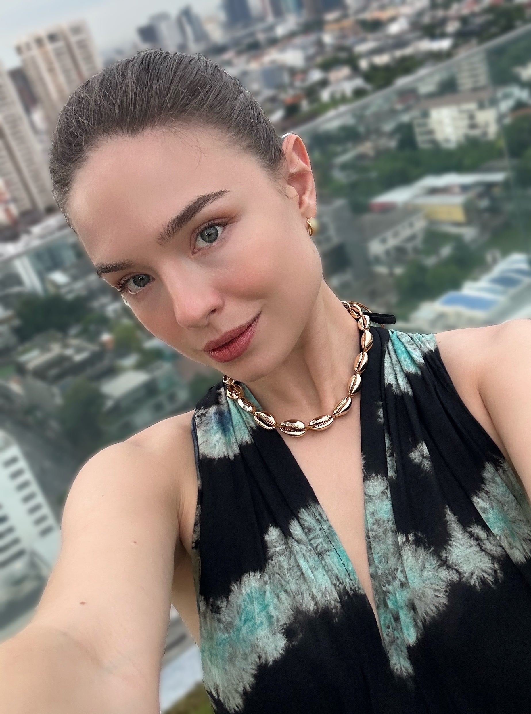 Shop Rosie Gold Cowrie Choker Necklace | Beach Boho Choker Necklace with Coco de Chom