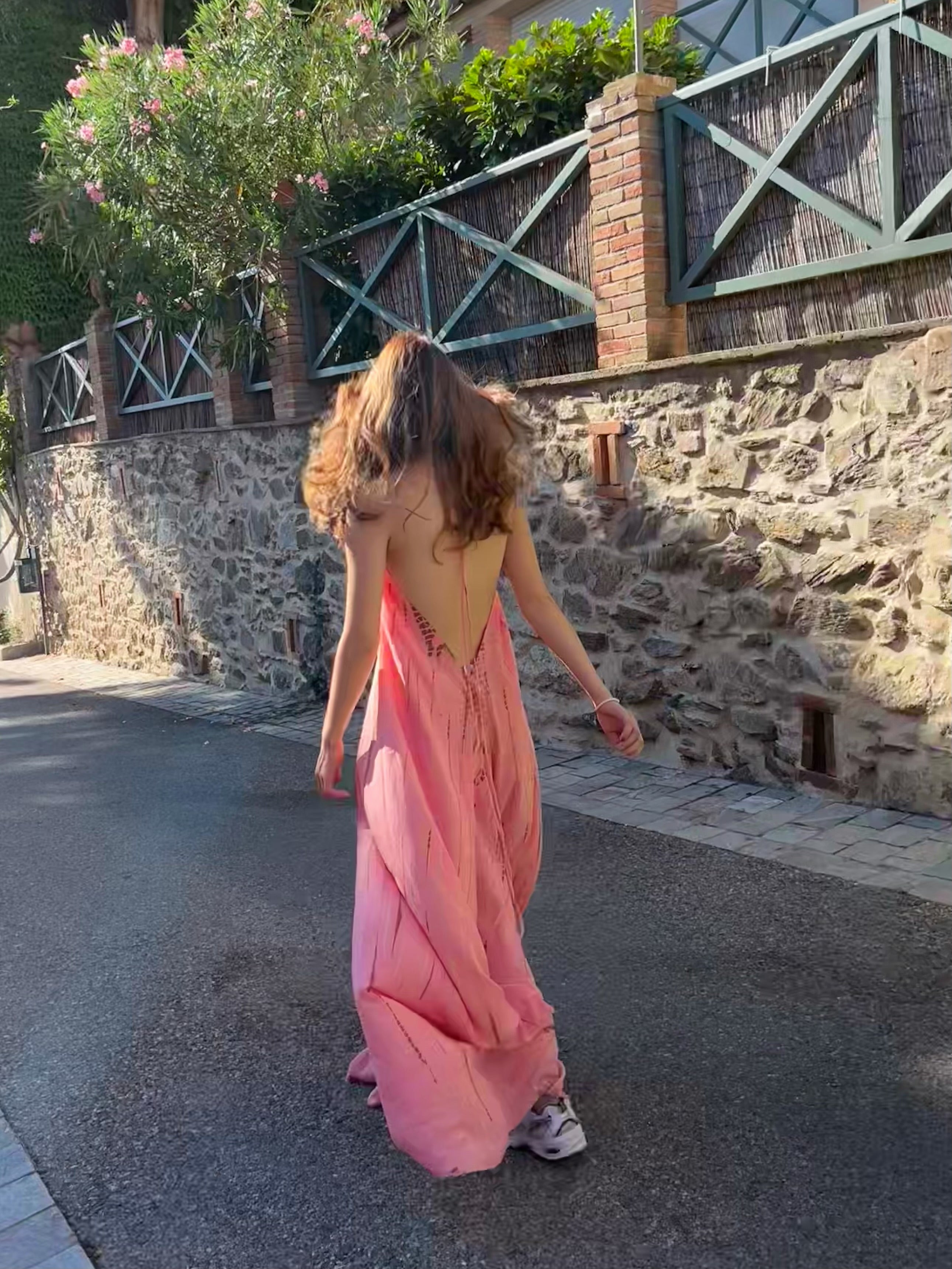 Flamingo Tie Dye Maxi Dress