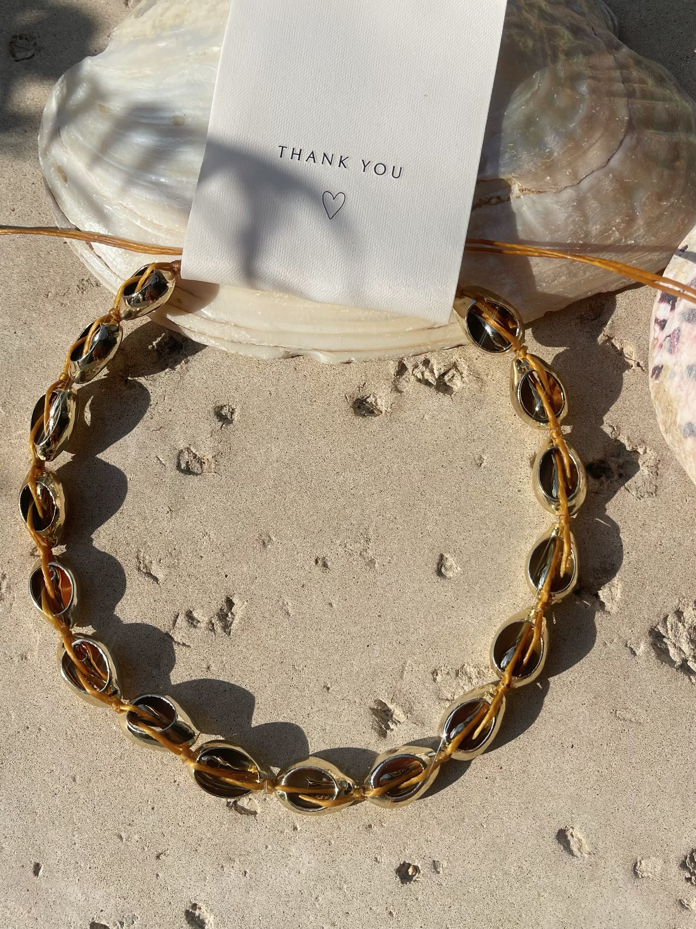 Shop Rosie Gold Cowrie Choker Necklace | Beach Boho Choker Necklace with Coco de Chom