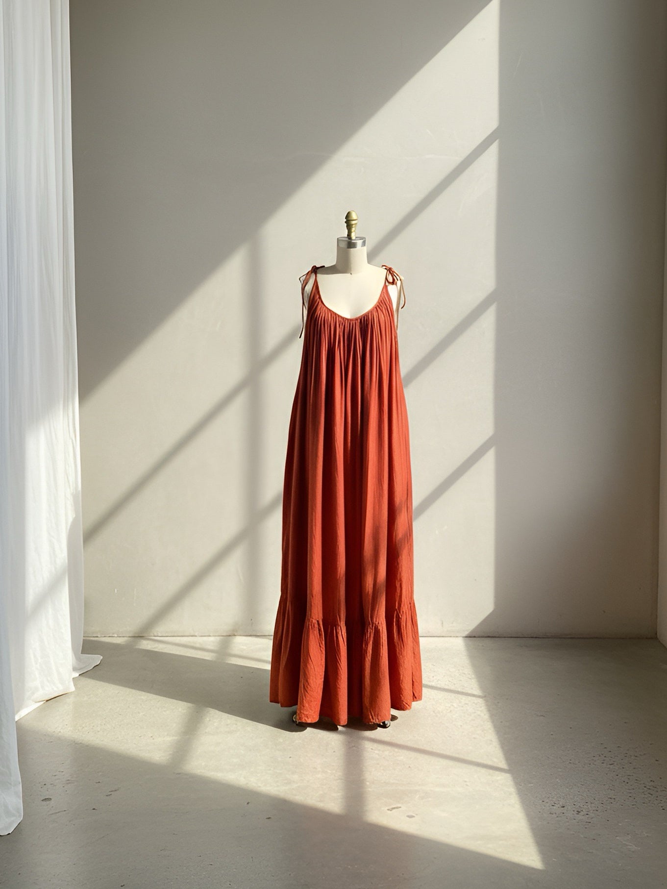Mali Backless Maxi Dress - Rust