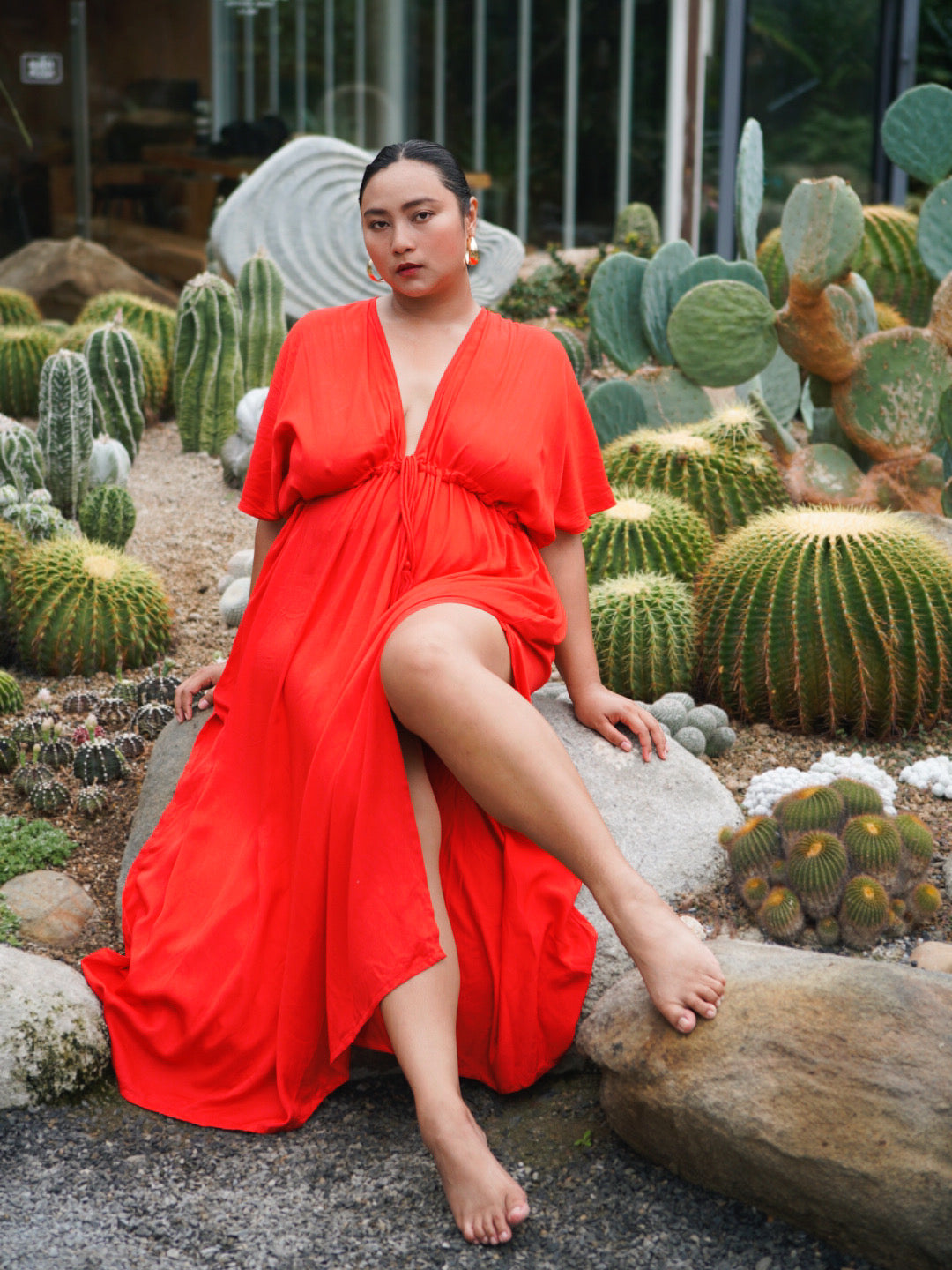 Shop Vacation Wear, Goddess Kaftan maxi Dress, Red long kaftan, Red Kaftan maxi dress , plus size kaftan, wedding guest wedding dress with Coco De Chom?