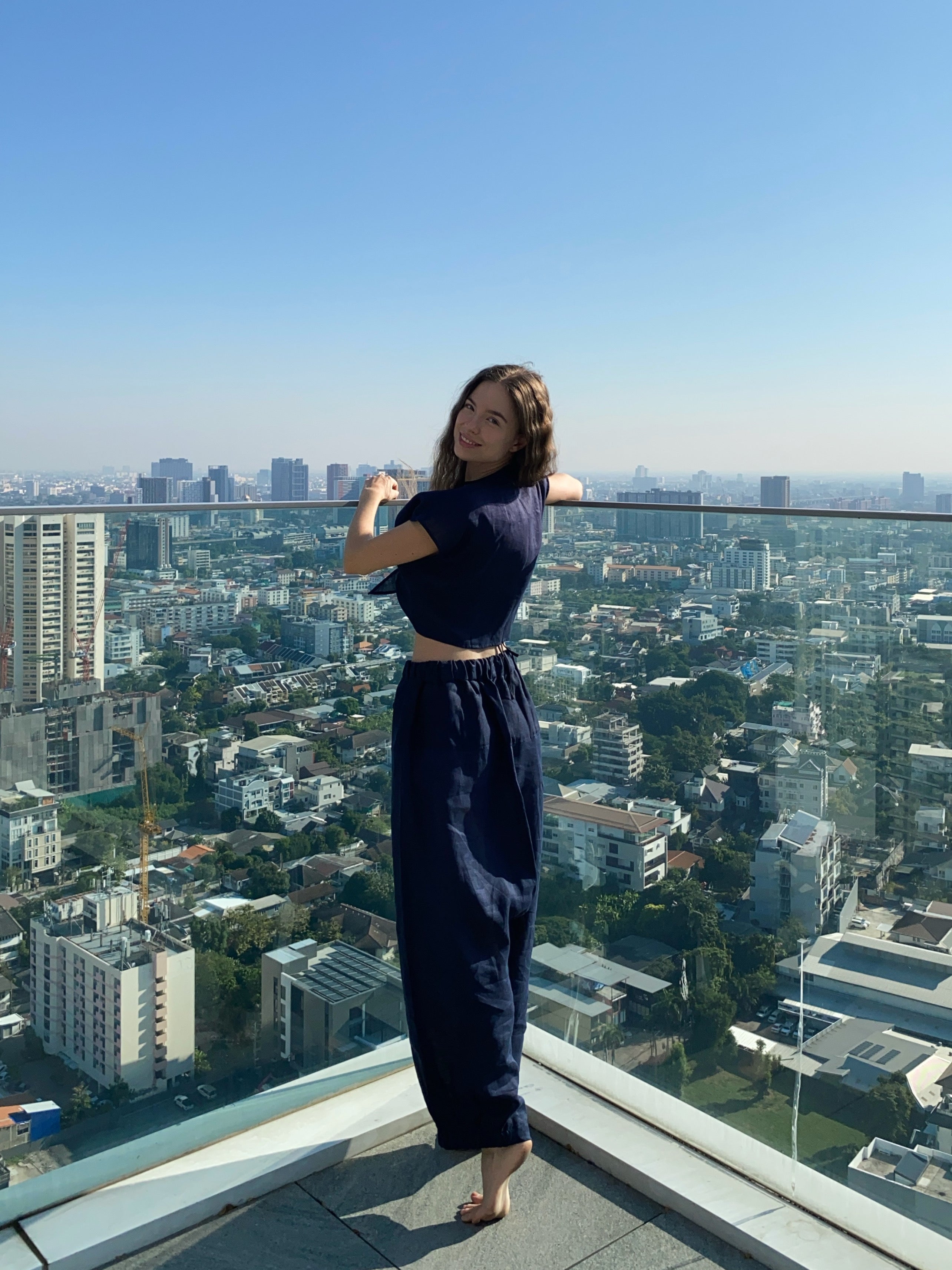Shop Bohemian Linen Harem Pants Navy - Hippie Linen pants - Designed for vacation outfits concert outfits or yoga lover | Coco de Chom
