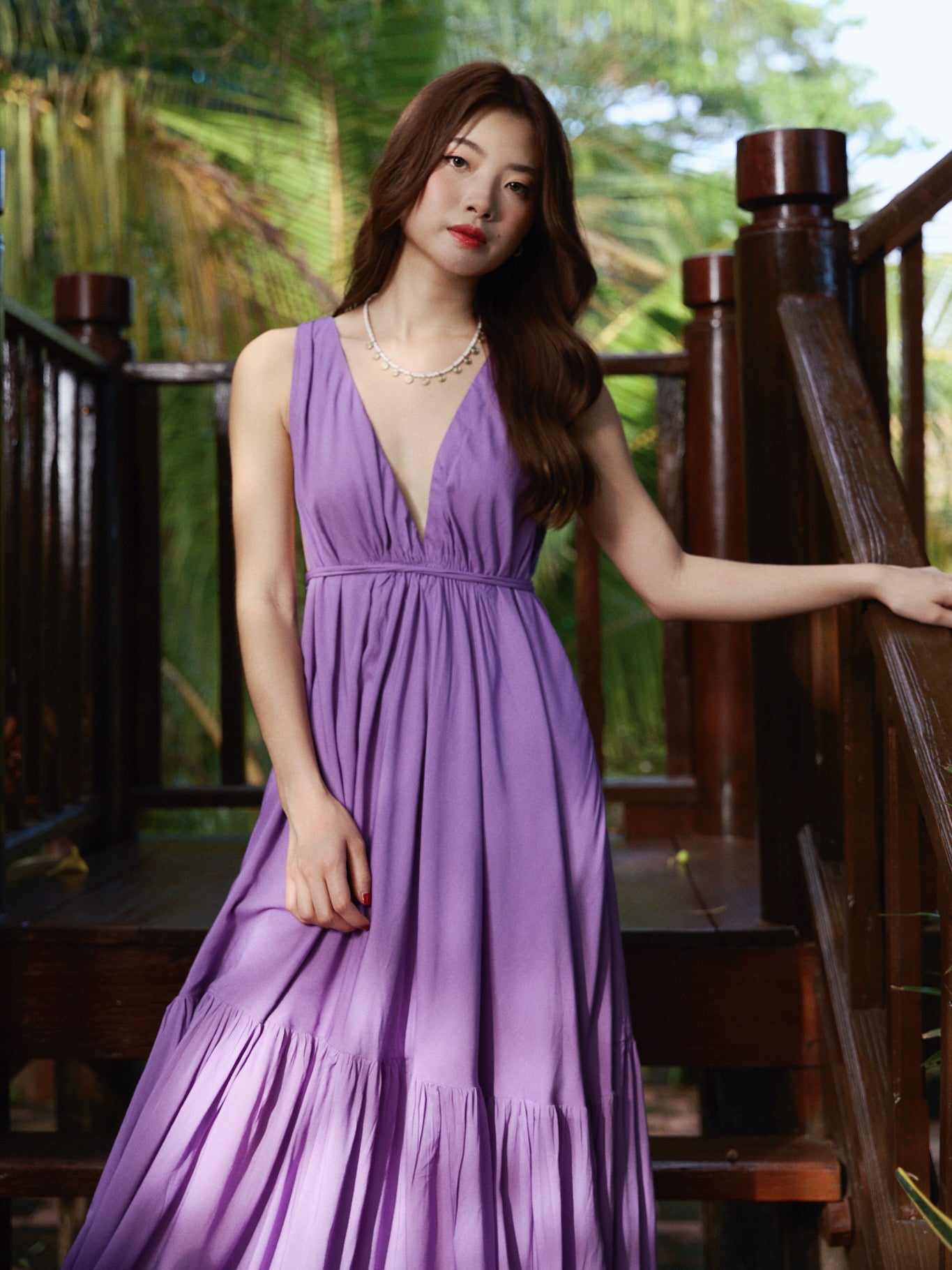 Austin Convertible Maxi Dress - Lavender