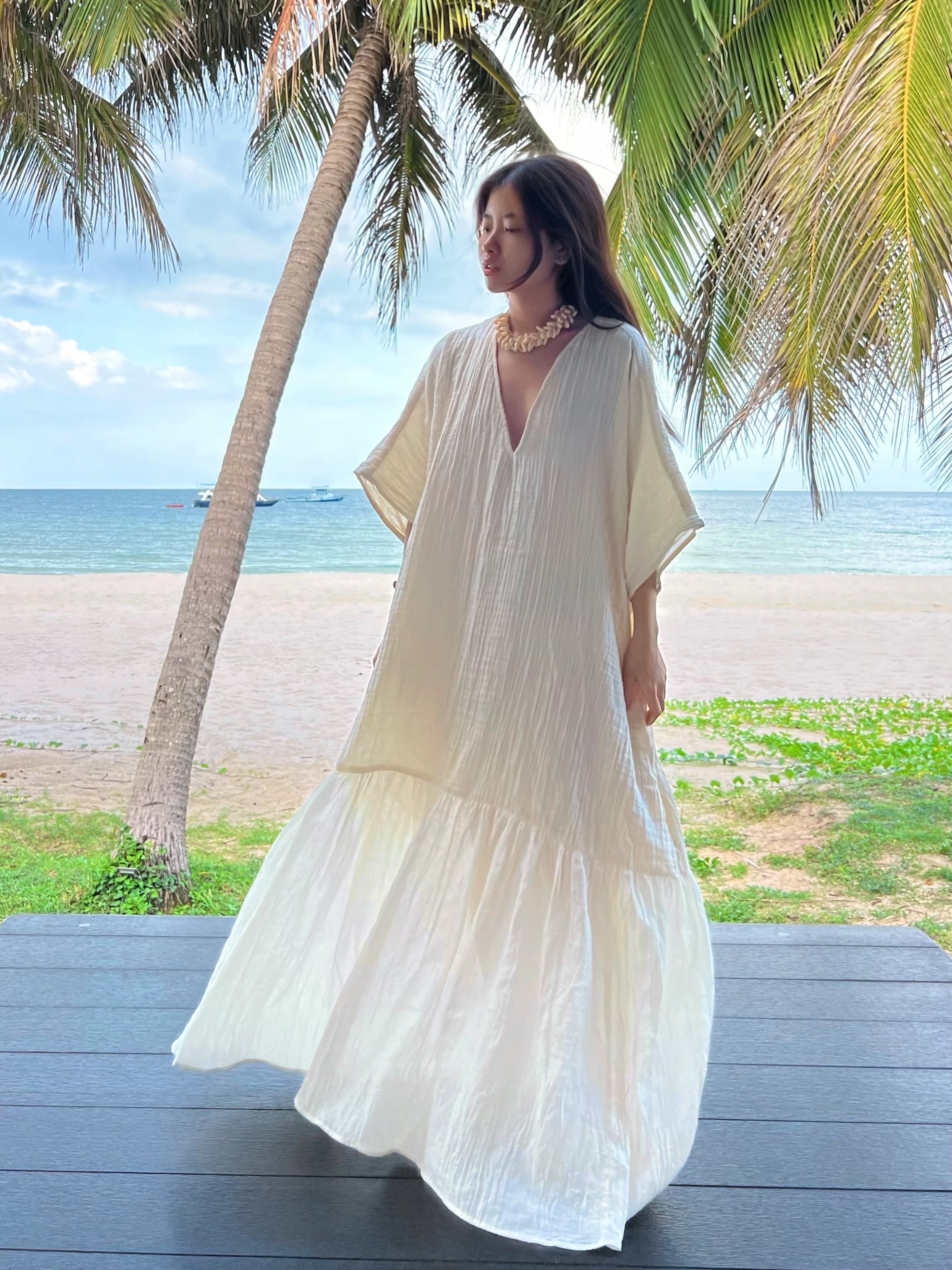 Breezy Cotton Kaftan Dress