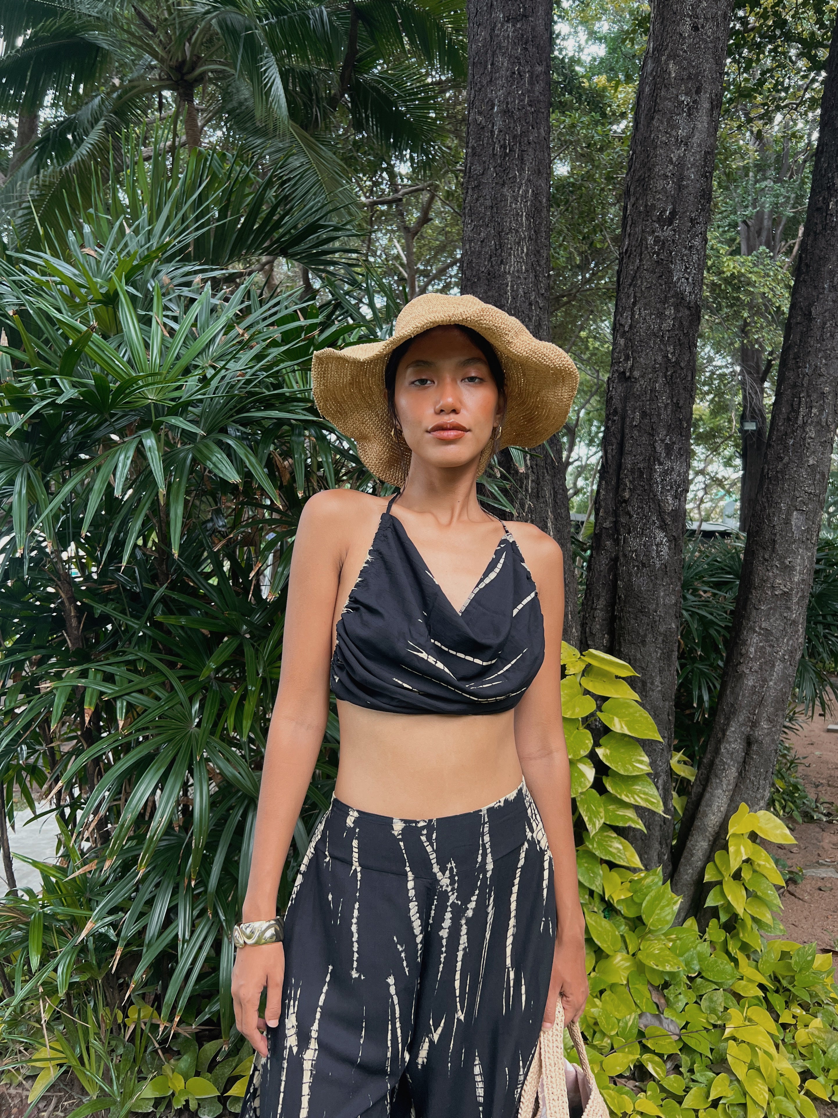 Shop our new handcrafted Maya Crop Tops, where playful style, bohemian vibes, and comfort come together effortlessly. Complete your look with the Maya Kimono robe and Maya Boho Wide Leg Pants for head-to-toe vibrancy. Plus, the adjustable sleeve cinched crop top keeps you in fashion all year round. It's the perfect choice for staying stylish, no matter the season! Perfect for summer outfits, beach aesthetic, concert festival outfits.. or even yoga day