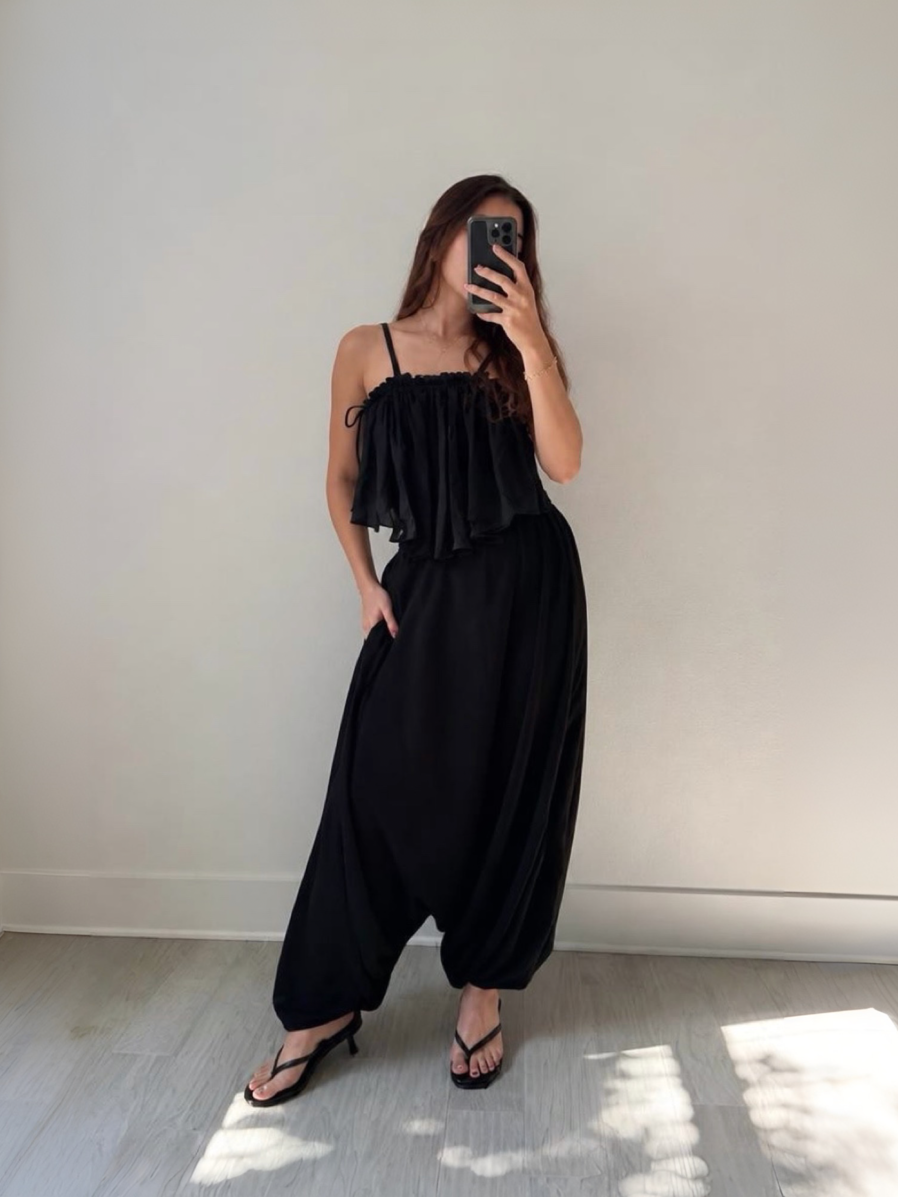 Mira Black Harem Pants