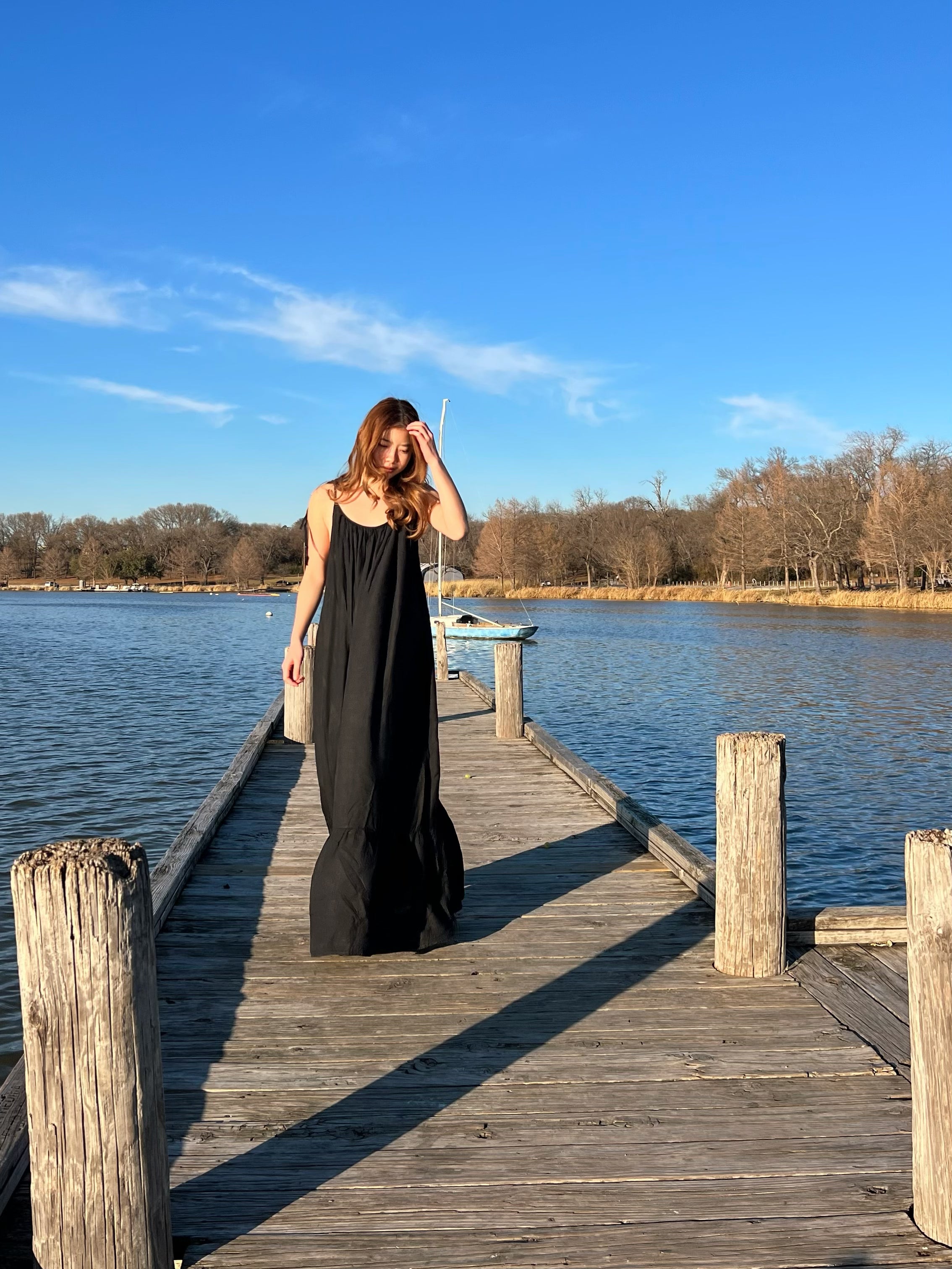 Mali Backless Maxi Dress - Noir