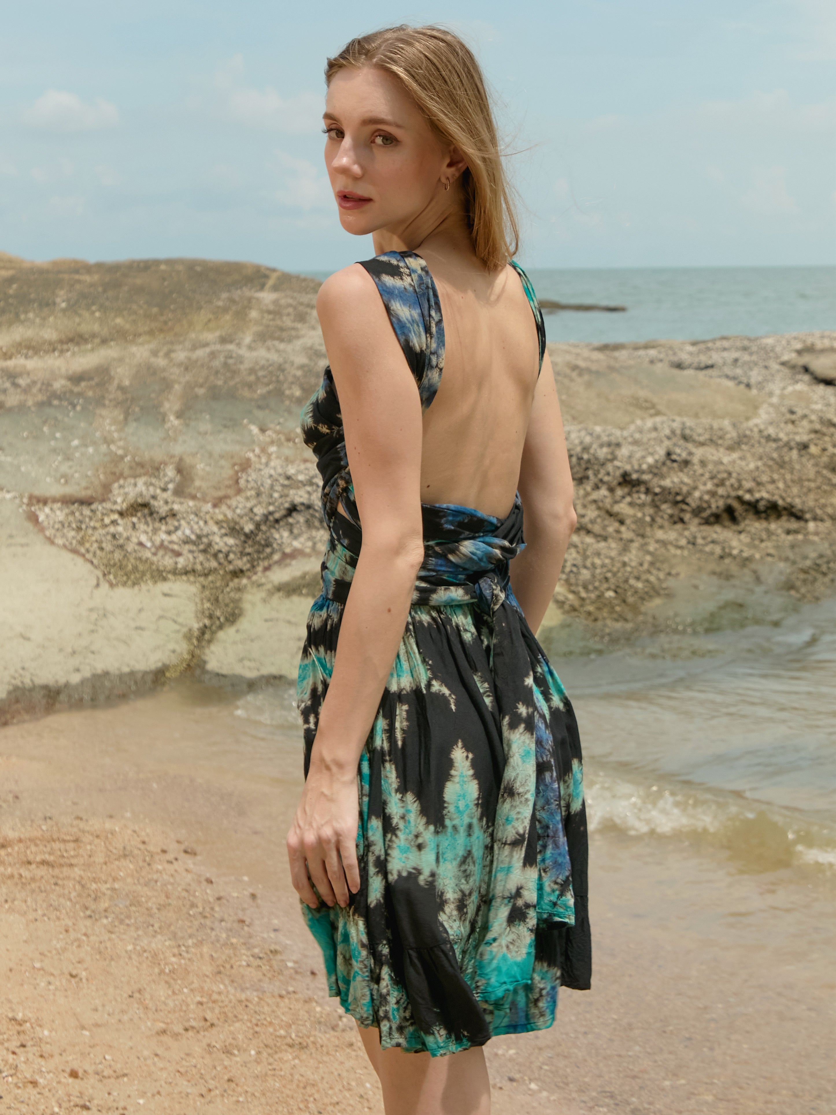 Butterfly Infinity Mini Dress Tie Dye
