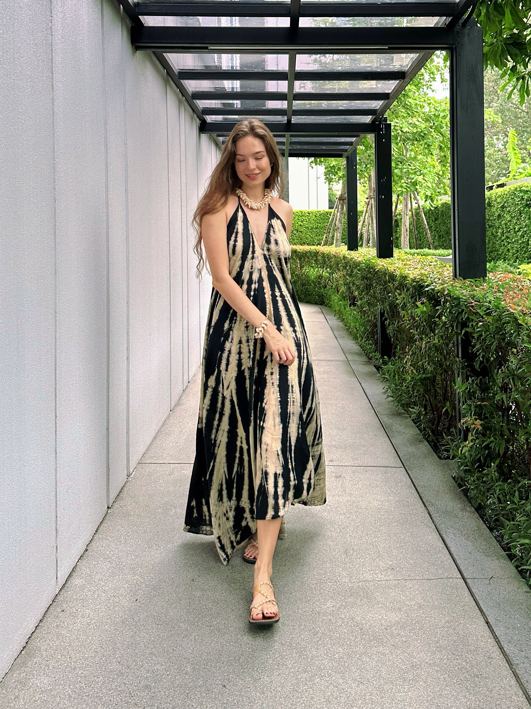 Shop Bohemian Tie dye Maxi Dress | Summer Maxi Dress | Tie dye Long Dress with Coco De Chom?