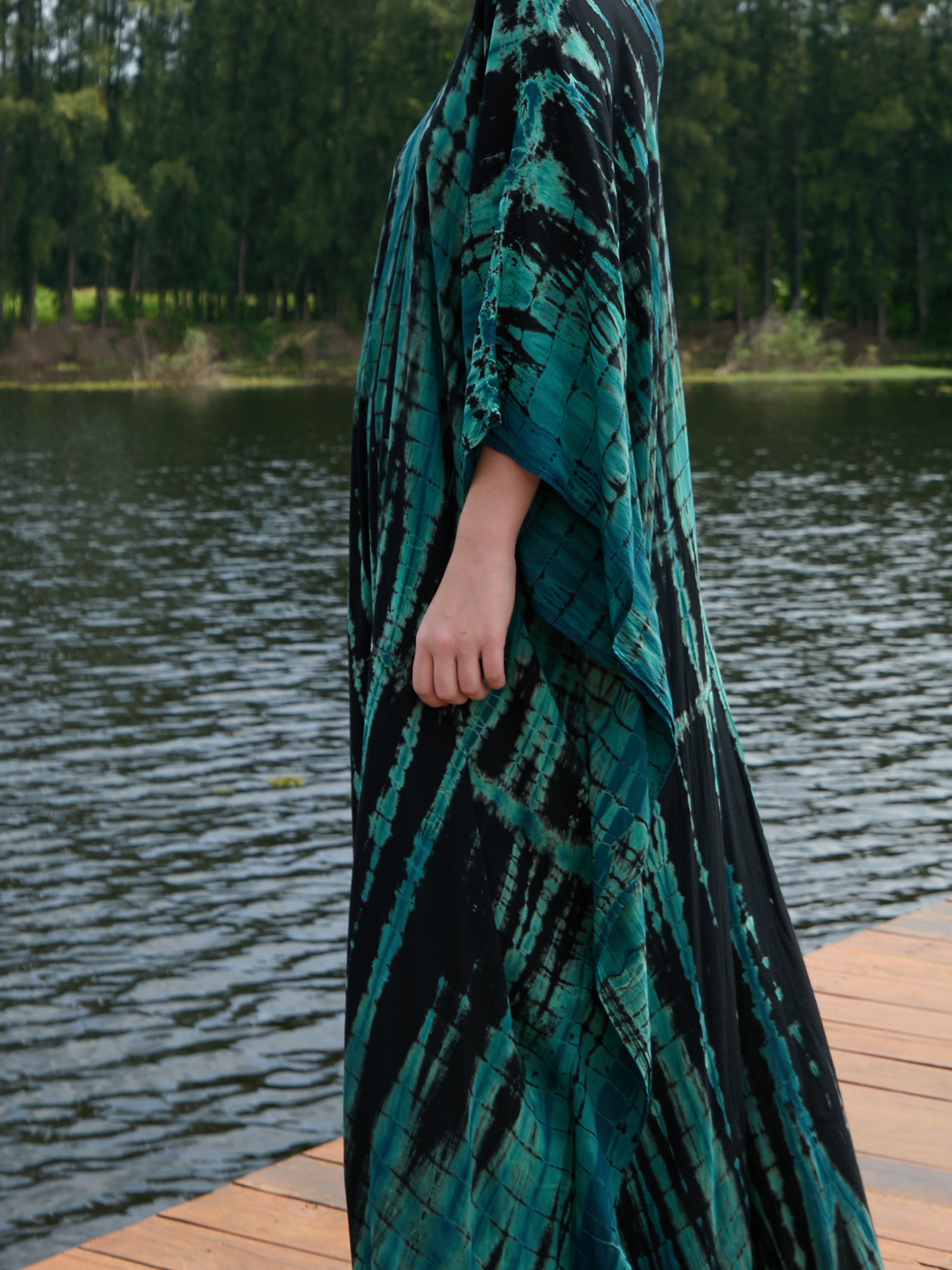 Shop Zen Tie Dye Kaftan Dress - Oversized Caftan- bohemian style- Boho tie dye Kaftan