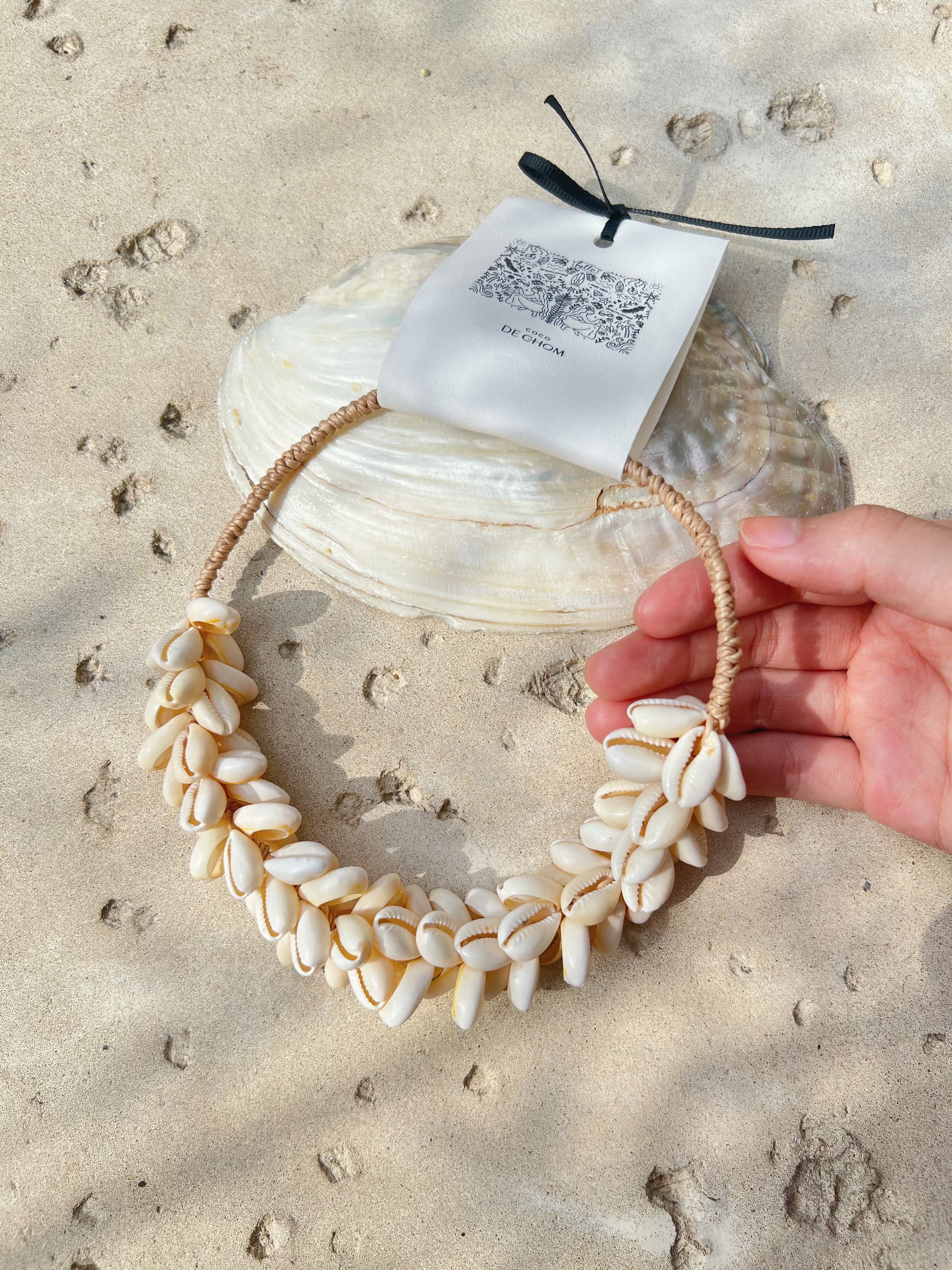 Shop Chunky Cowrie Sea Shell CHOKER Bohemian Beach Cowrie Necklace with Coco de Chom