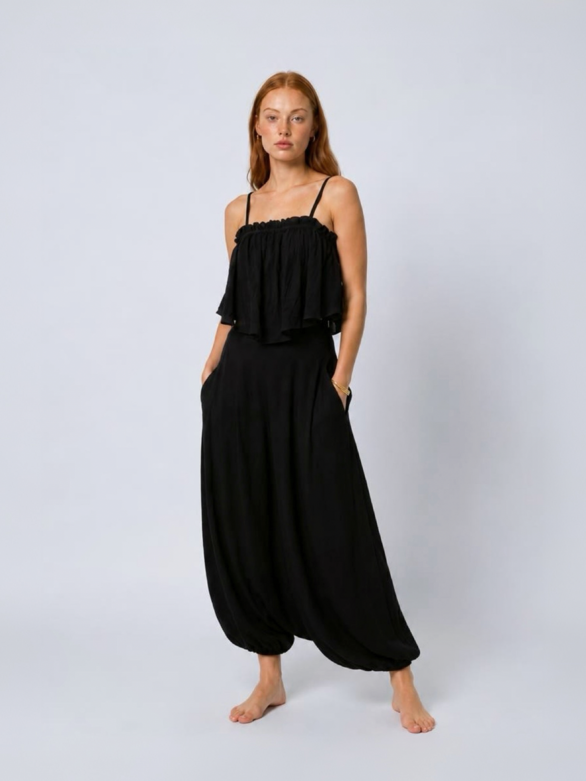 Mira Black Harem Pants
