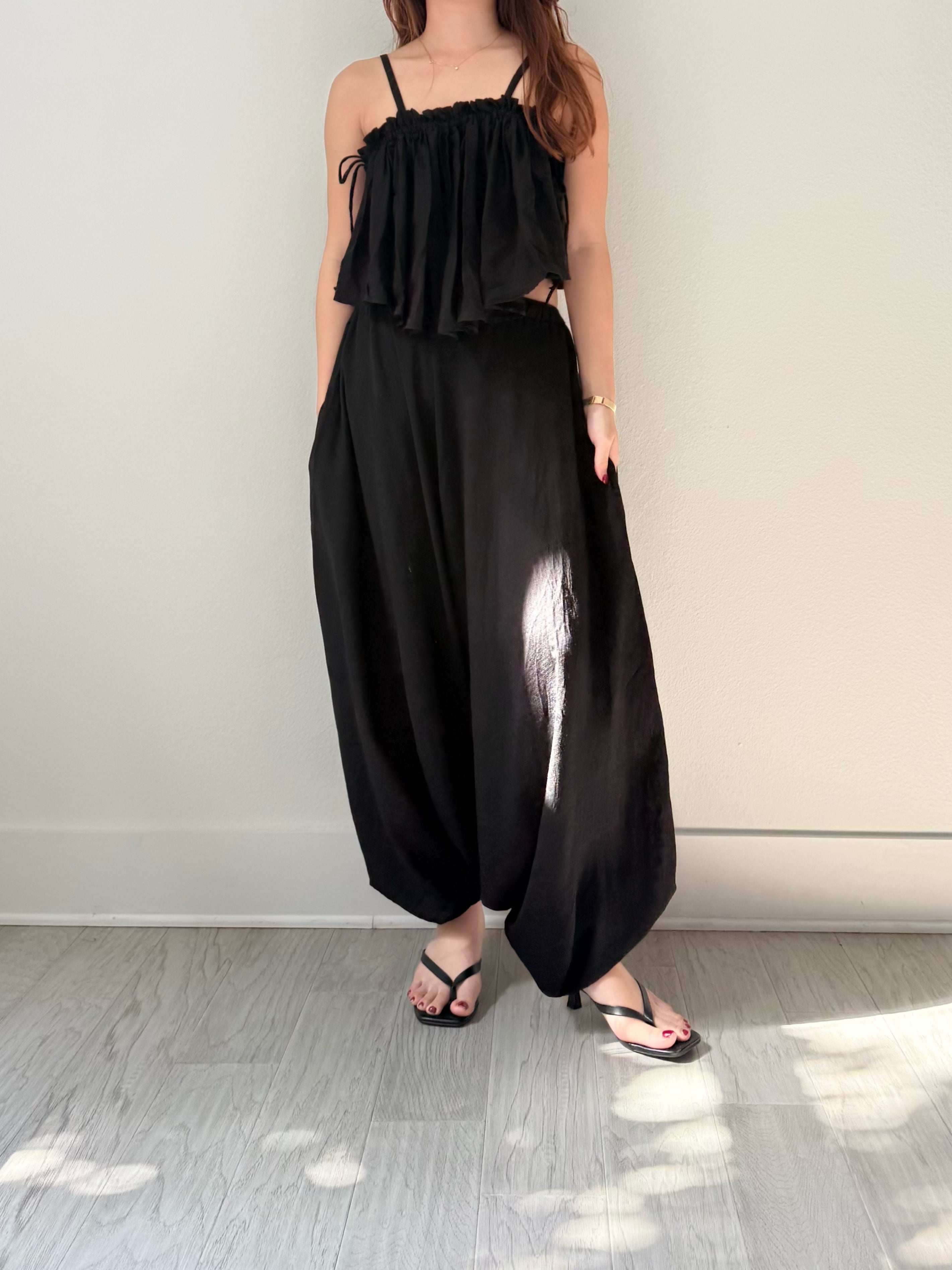 Mira Black Harem Pants