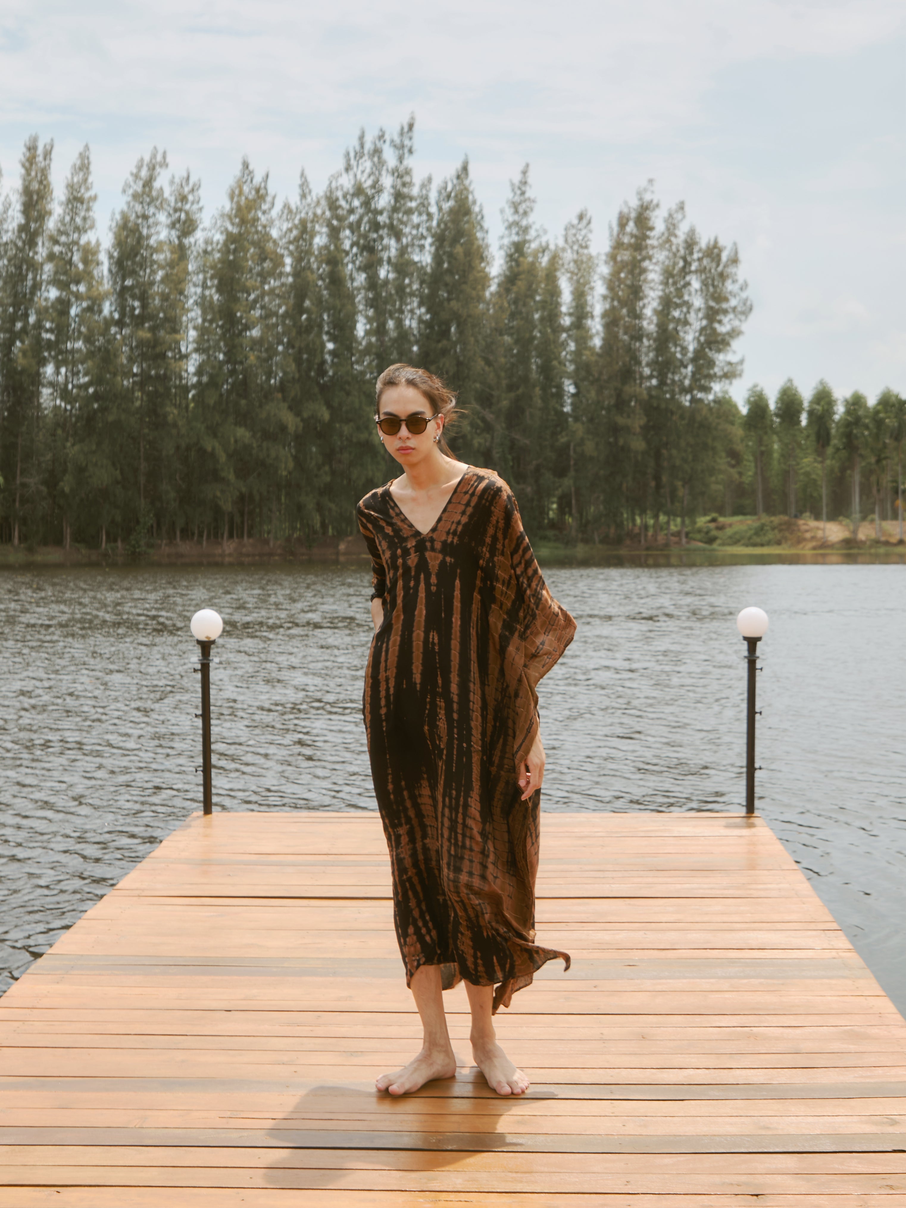 Shop Boho Tie Dye Unisex Kaftan - Boho Unisex Caftan - Tie dye Kaftan for men with Coco De Chom?
