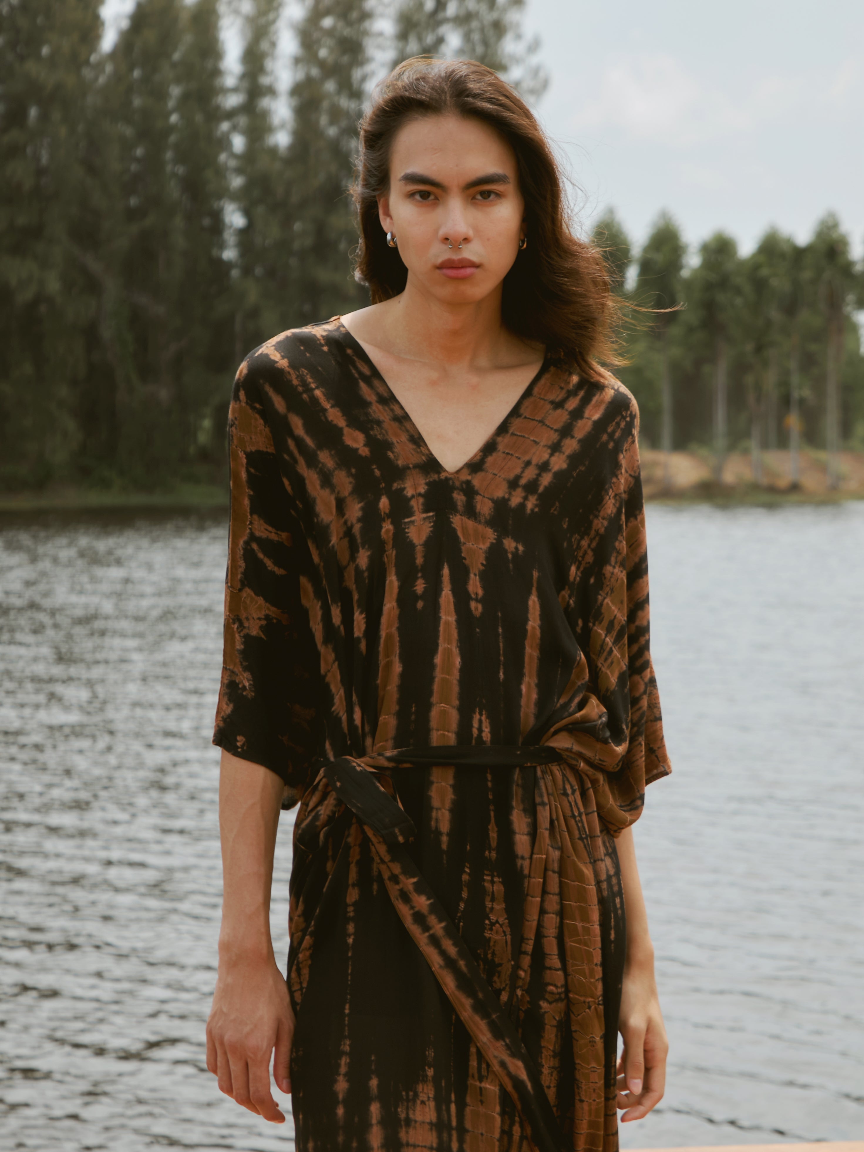 Shop Boho Tie Dye Unisex Kaftan - Boho Unisex Caftan - Tie dye Kaftan for men with Coco De Chom?