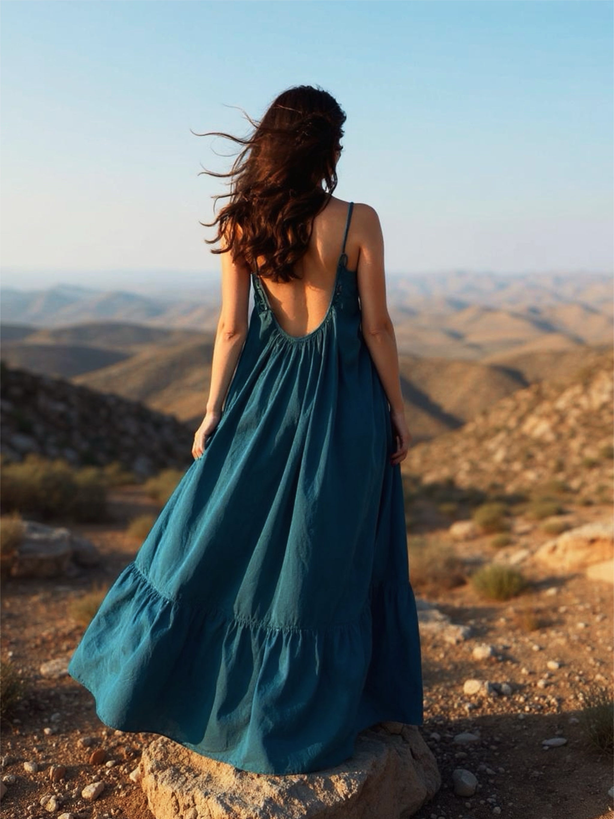 Mali Backless Maxi Dress - Teal