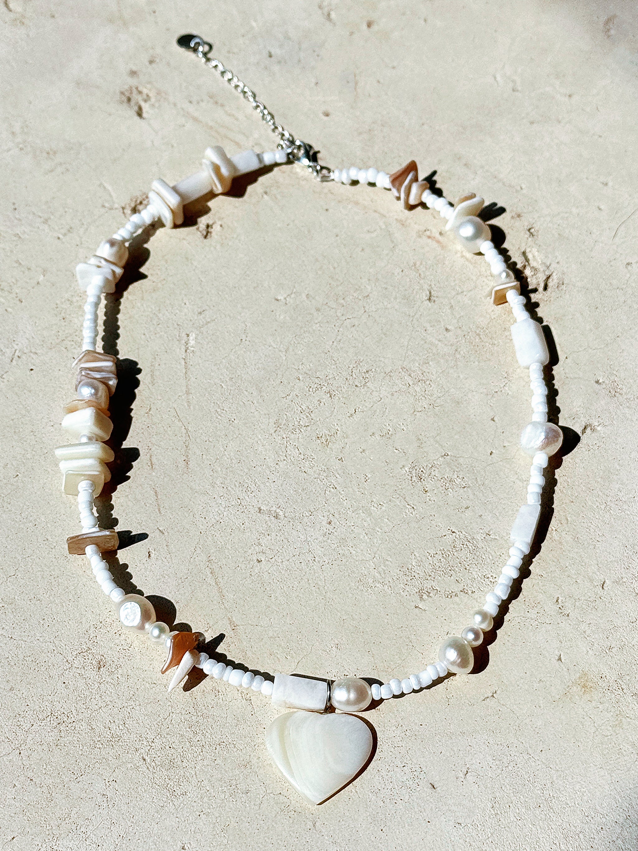 Ocean Heart – Mother of Pearl Shell Choker