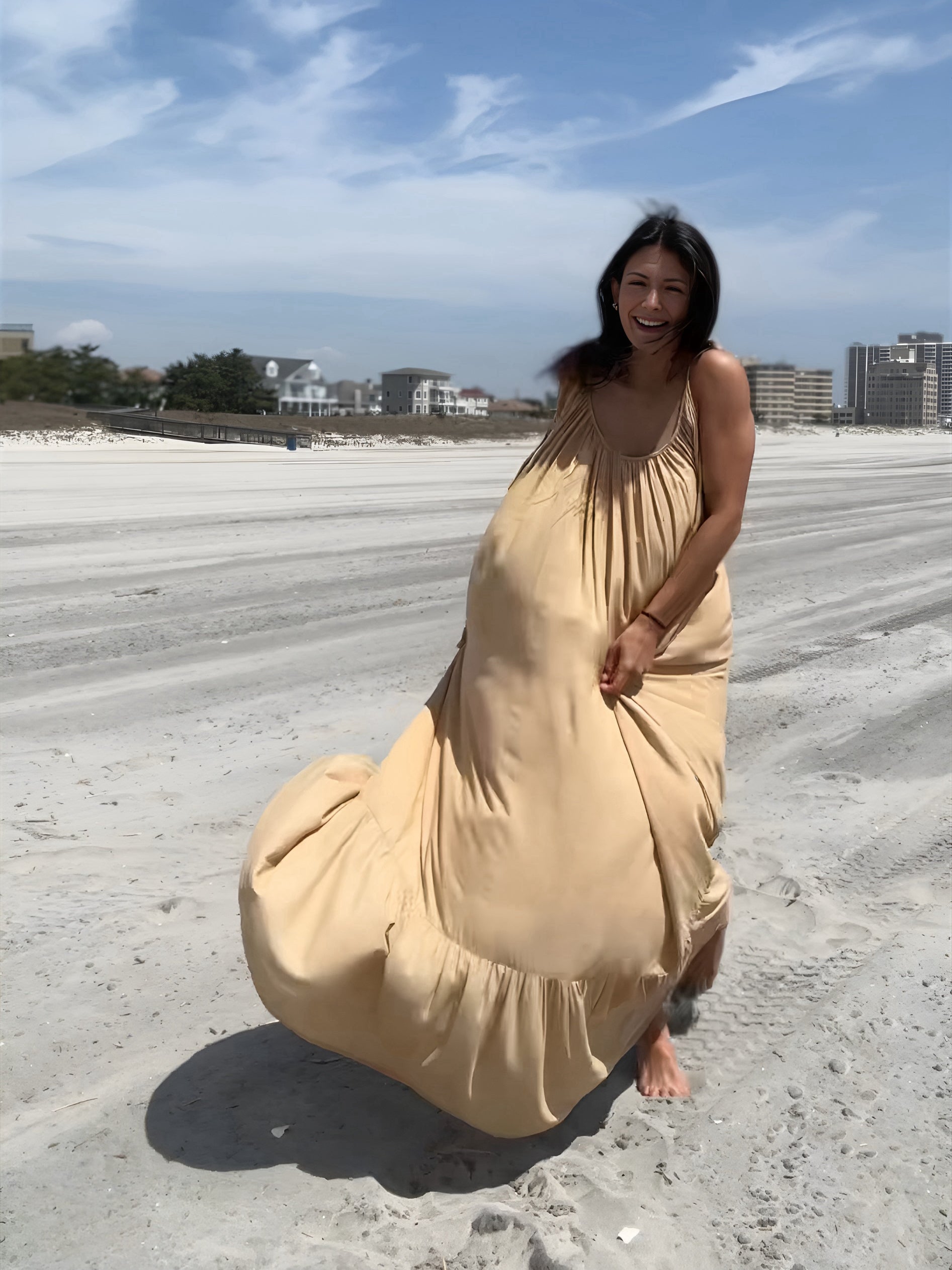Shop MALI Backless Maxi Dress - Summer maxi Dress Openback back dress beach dress| Coco De Chom