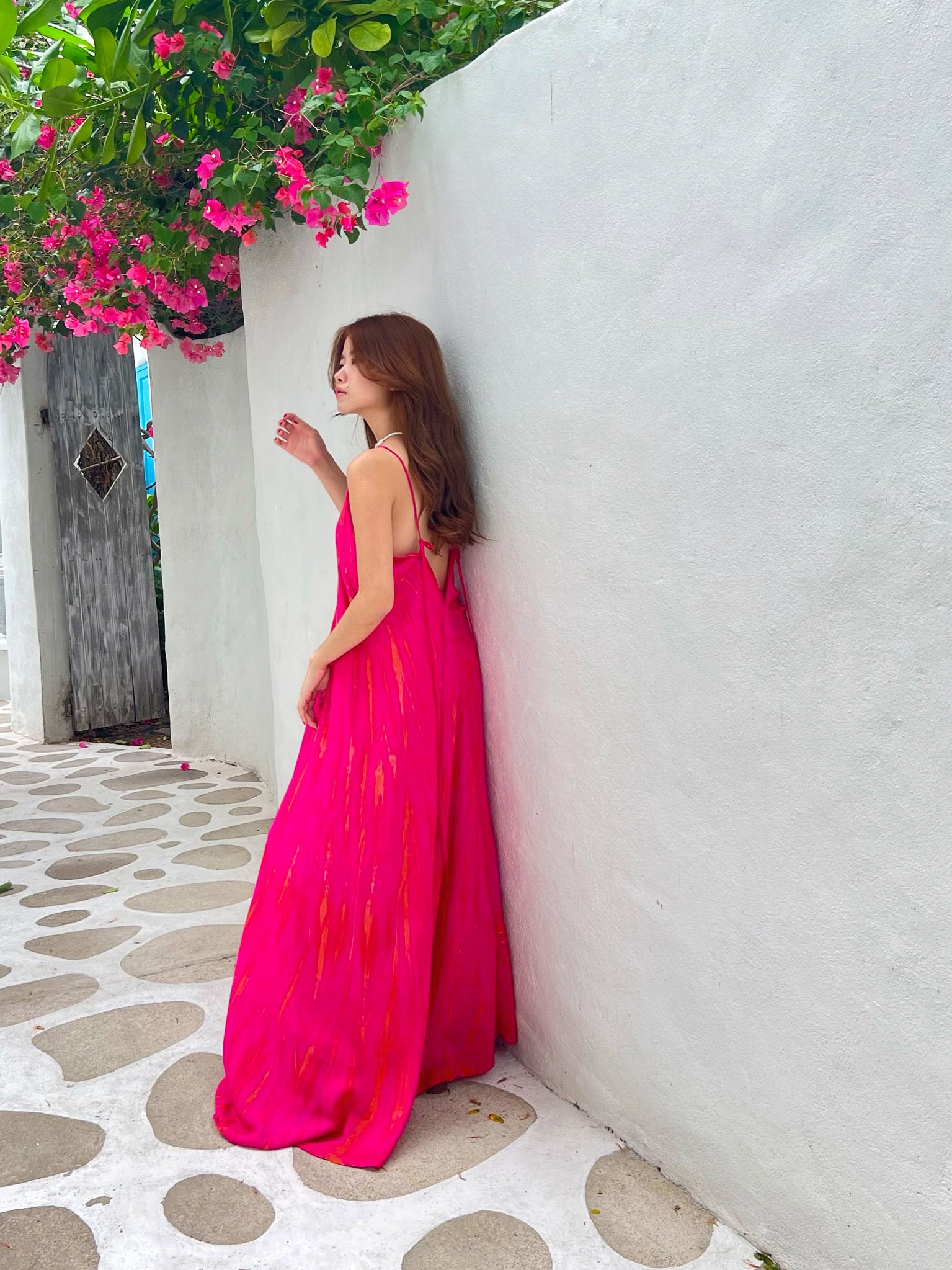 Introducing Summer Fuchsia tie dye maxi dress, perfect chock ping tie dye maxi dress for beach vacation, shop now?