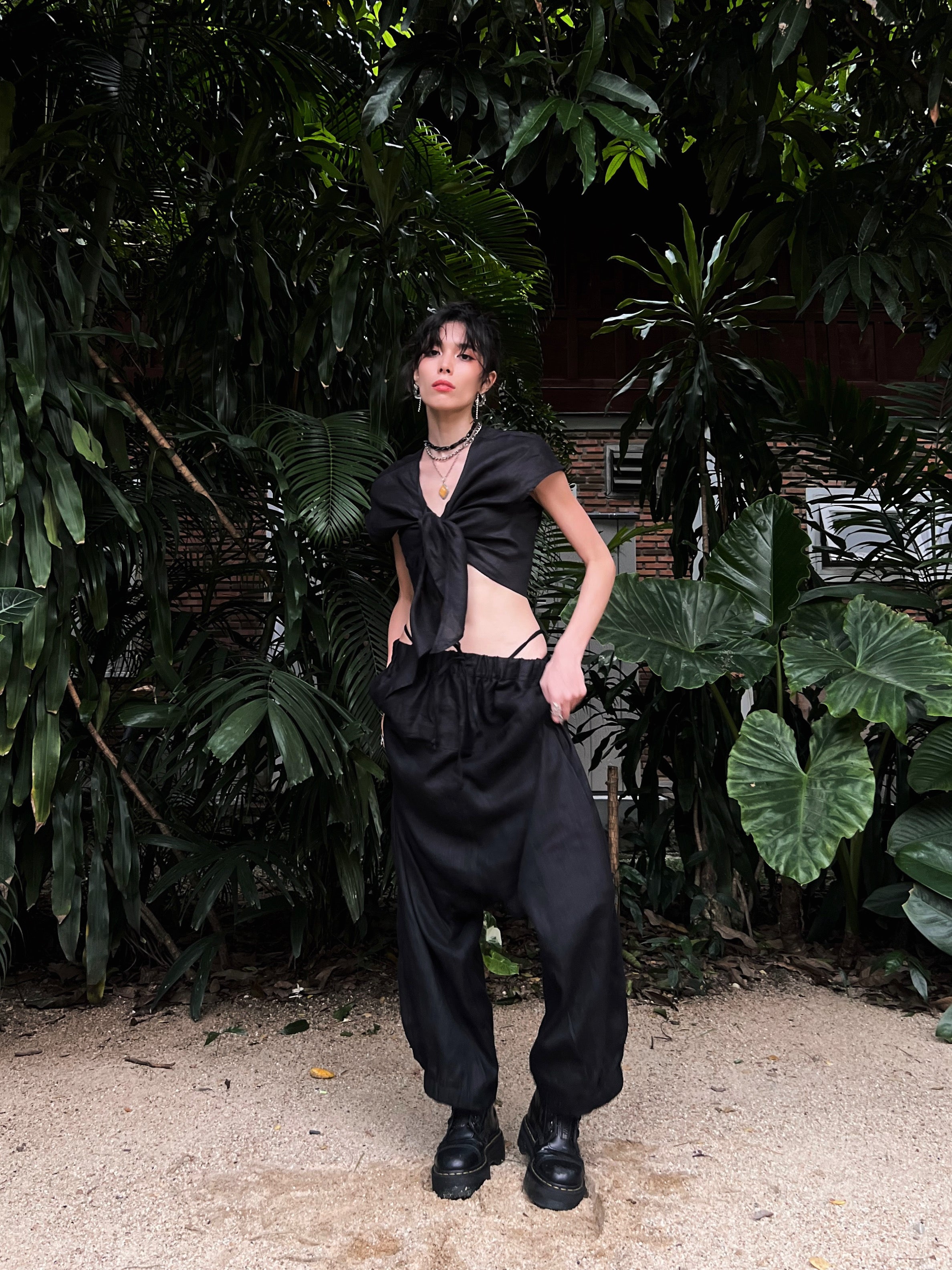 Introducing our new handcrafted MAYA tie dye Boho Crop top, linen crop top where playful style, bohemian vibes, and comfort come together effortlessly. This lovely piece is made from soft, lightweight fabric that's perfect for any occasion, whether it's yoga day, a music festival outfits, or a beach vacation - shop now Coco de Chom