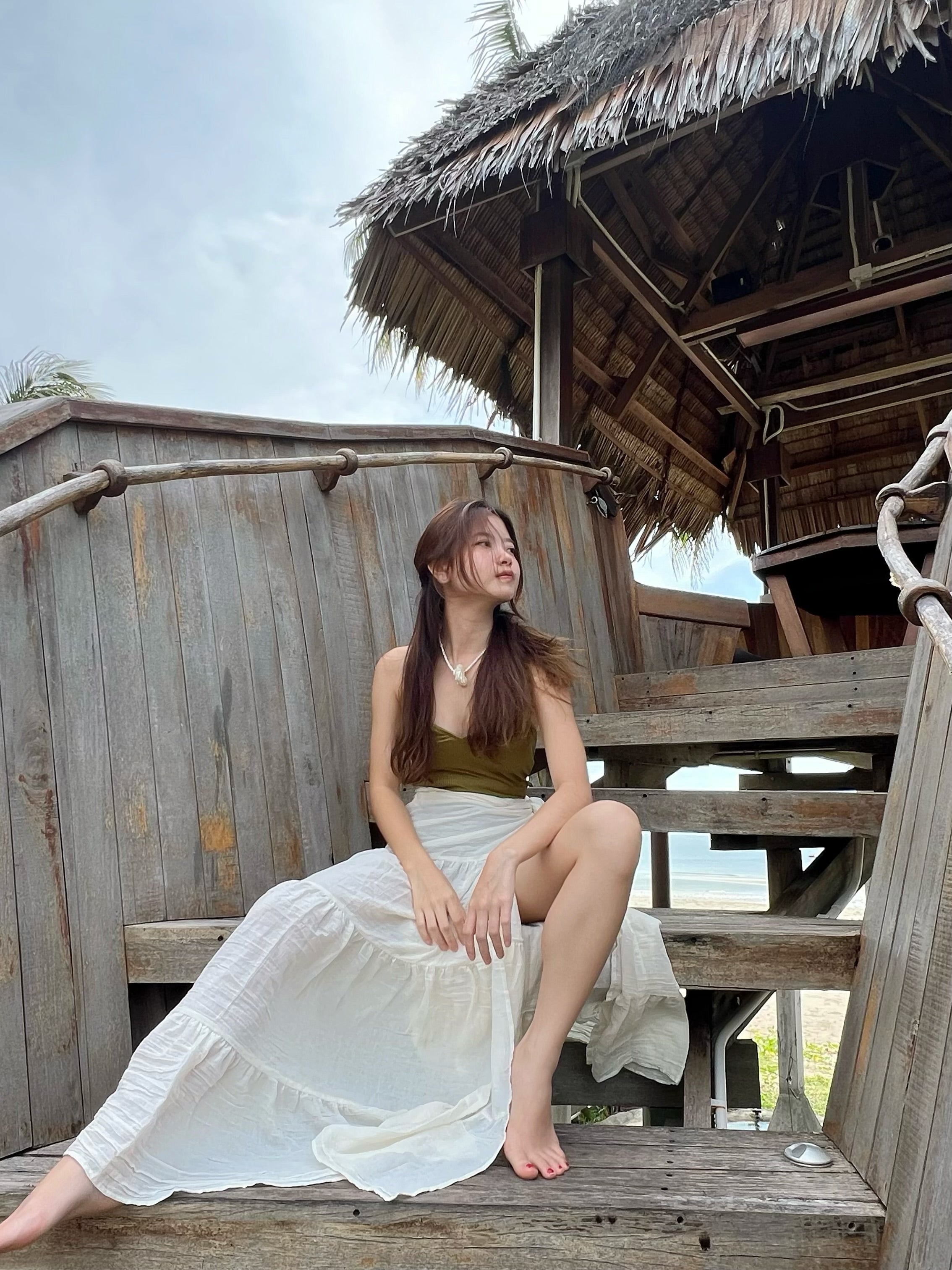 Shop organic cotton wrap maxi skirt with coco de chom- all handmade with love, eco-friendly, beachy, boho vibe for everyday vacation