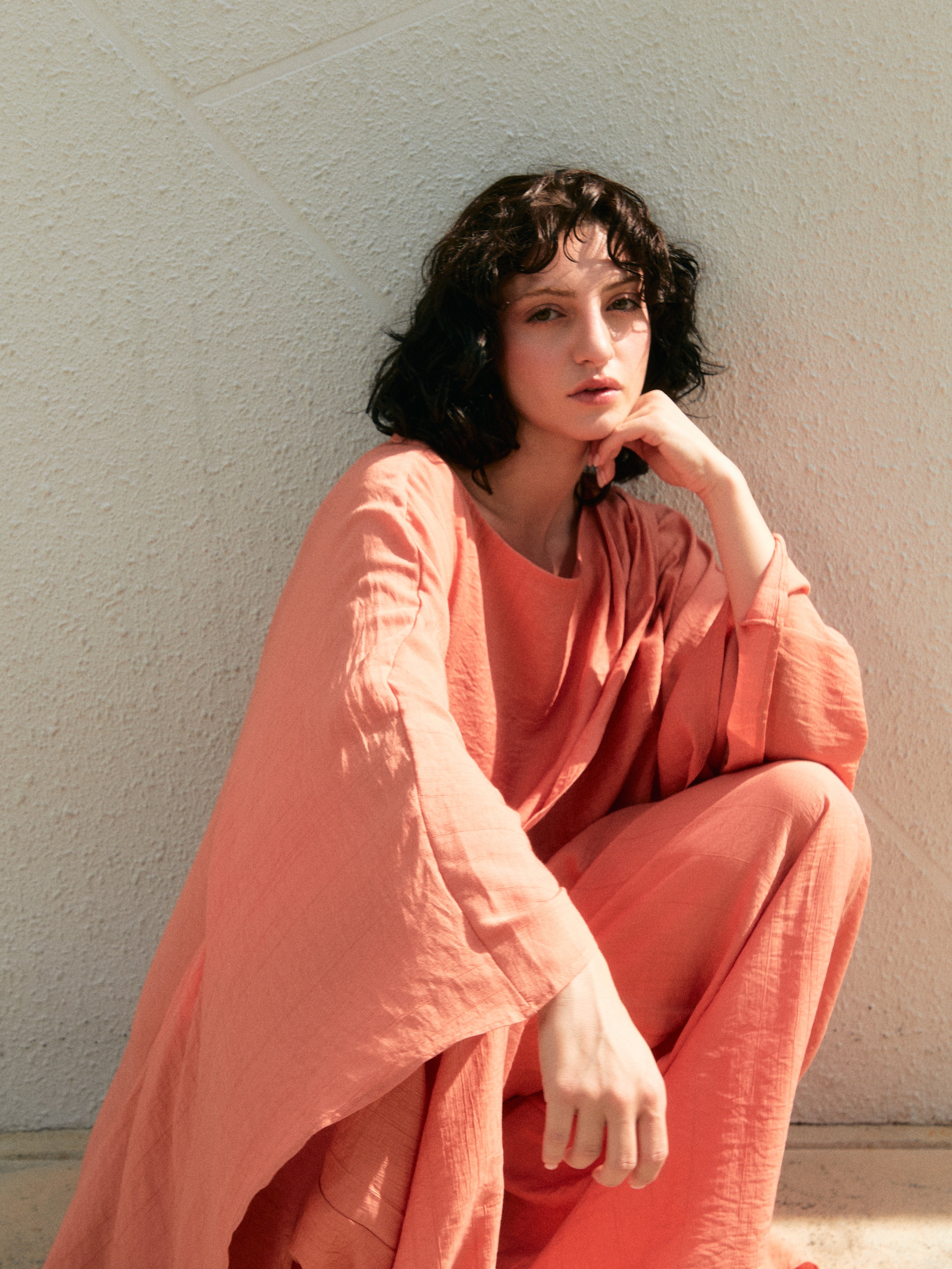 Collection of resort wear sets with tops and wide-leg pants, lightweight vacation outfits by COCO DE CHOM