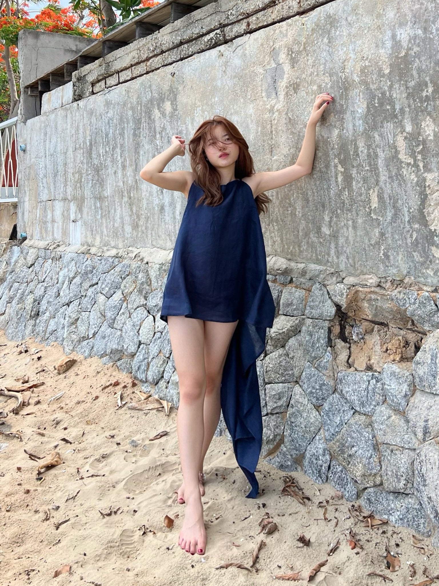 Lana Linen Beach Cover up Tunic