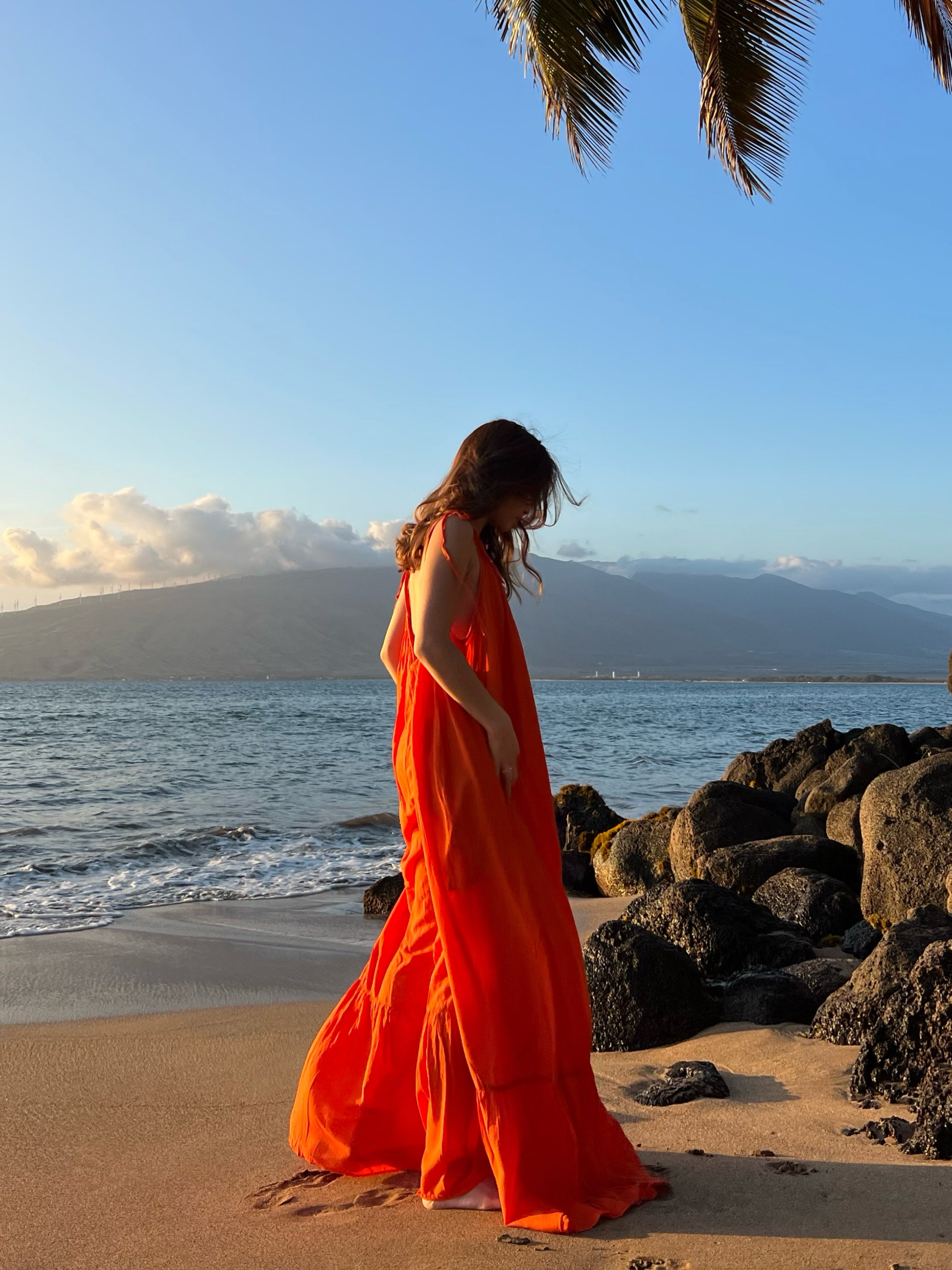 Mali Backless Maxi Dress - Orange