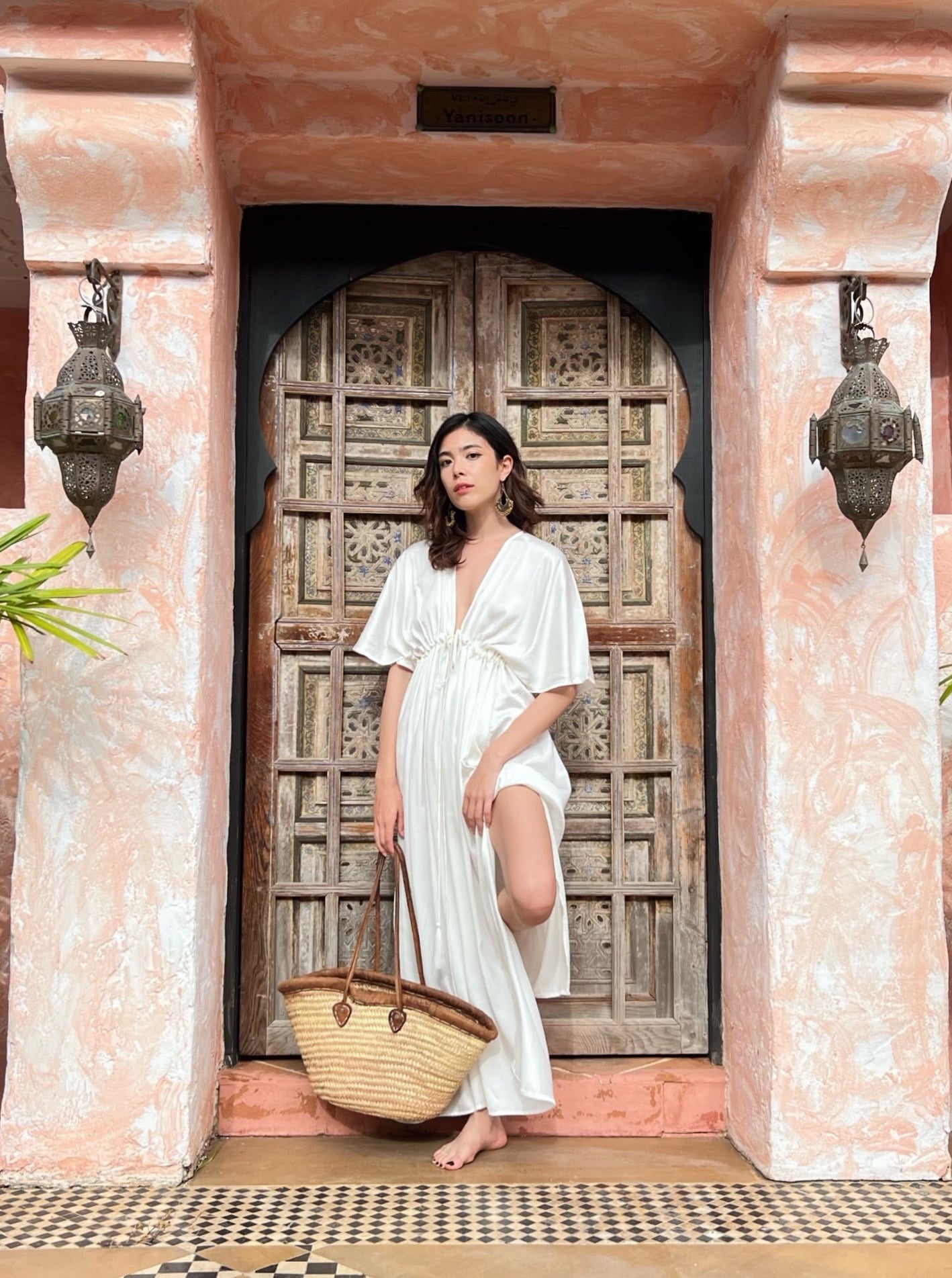 Kori Goddess White Kaftan Maxi Dress