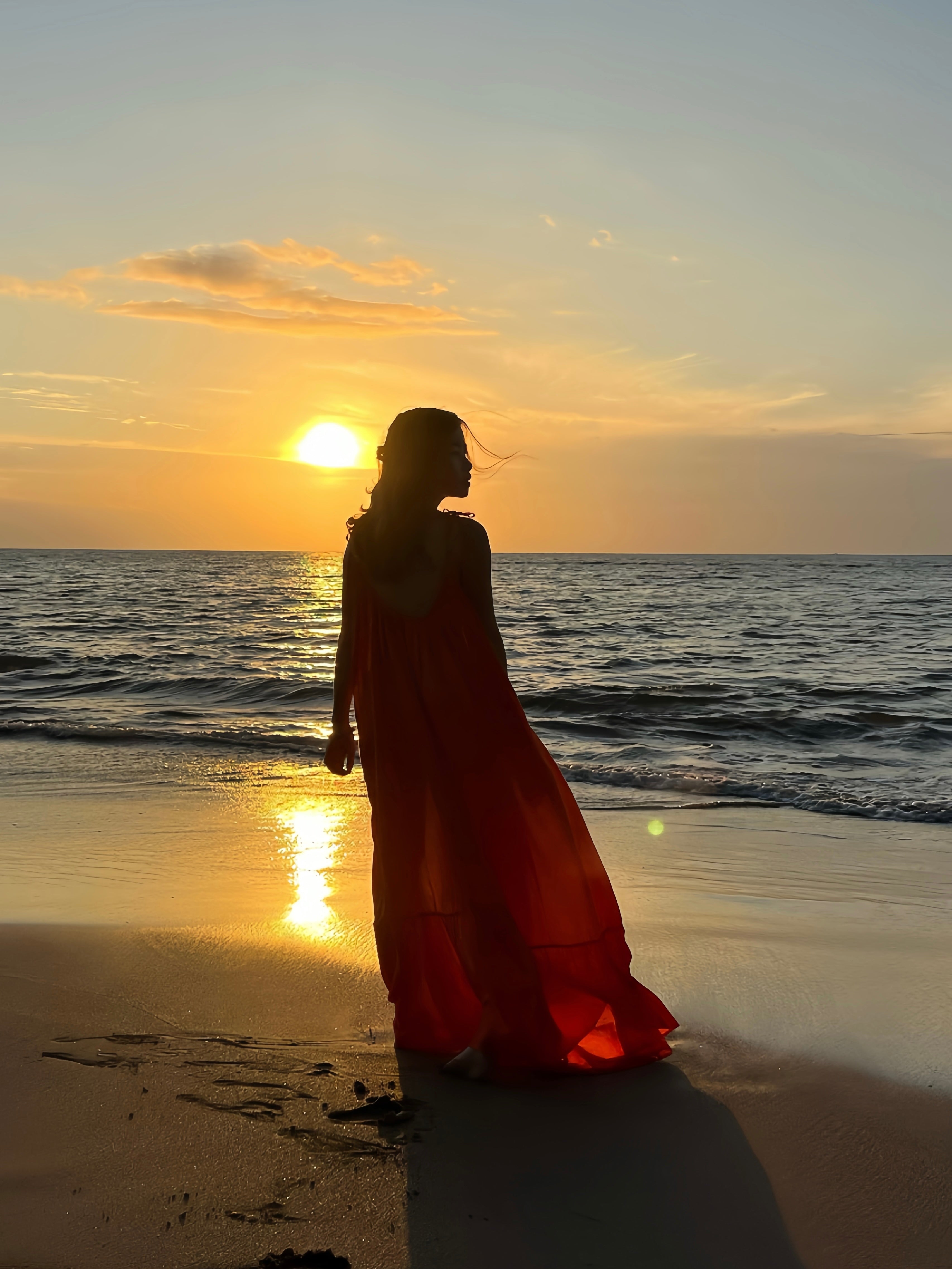 Mali Backless Maxi Dress - Orange