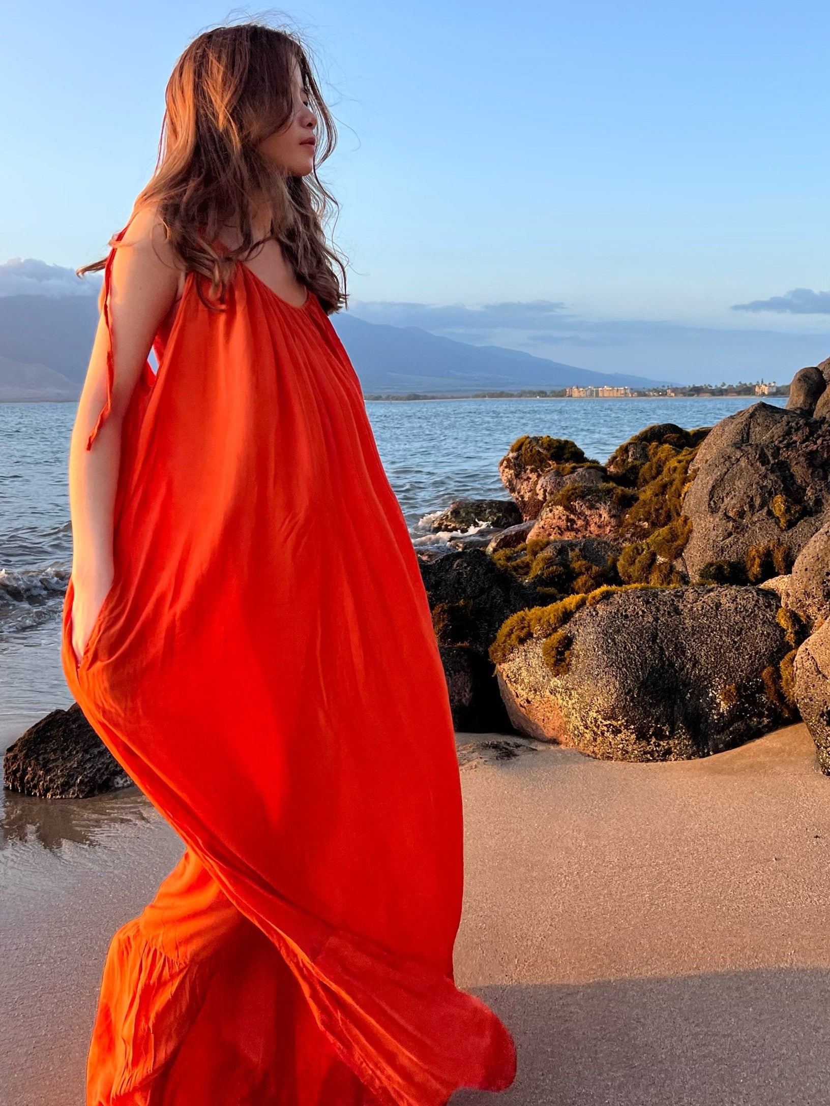Mali Backless Maxi Dress - Orange