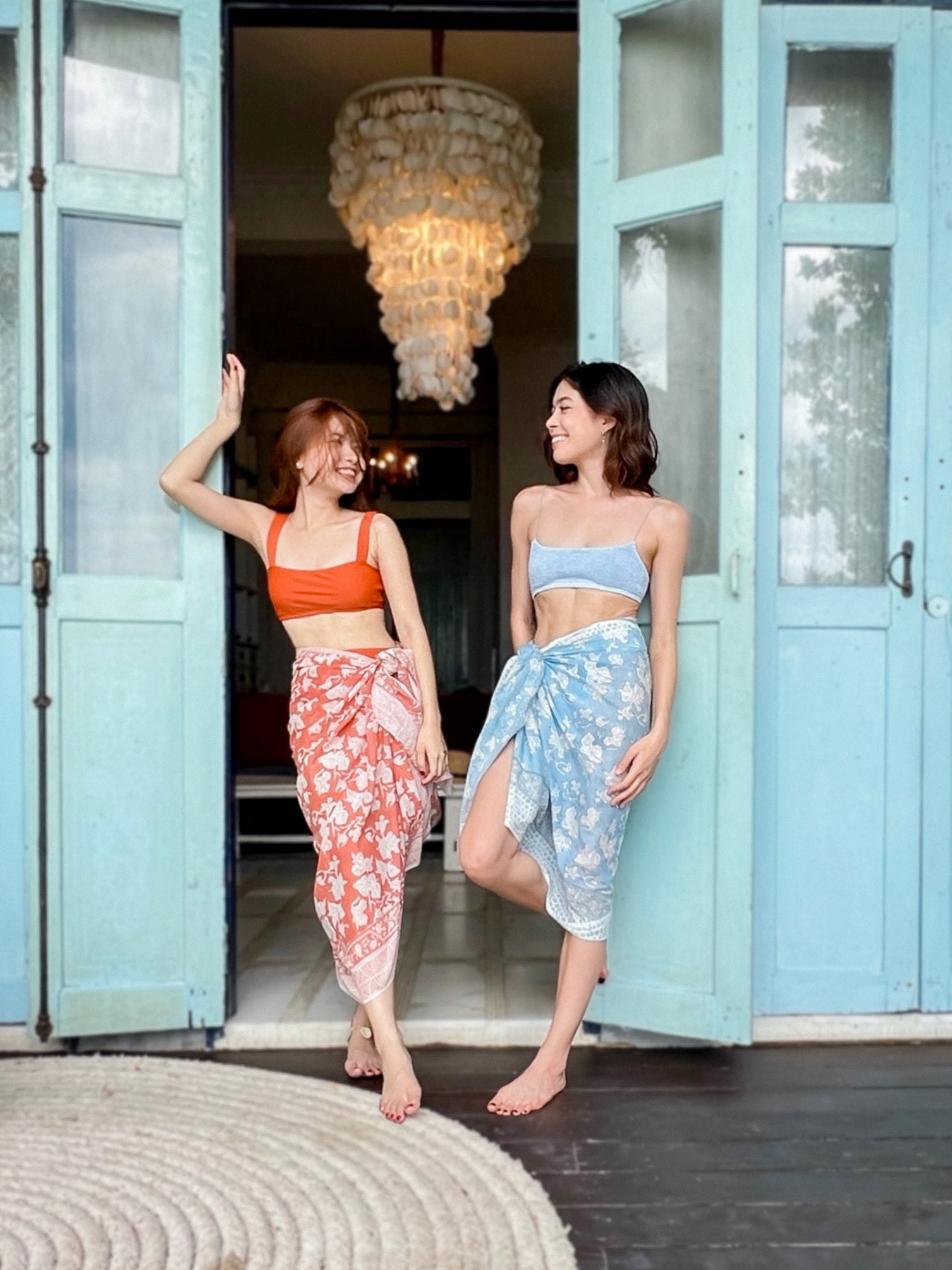 Lola Bougainvillea Sarong - Rust
