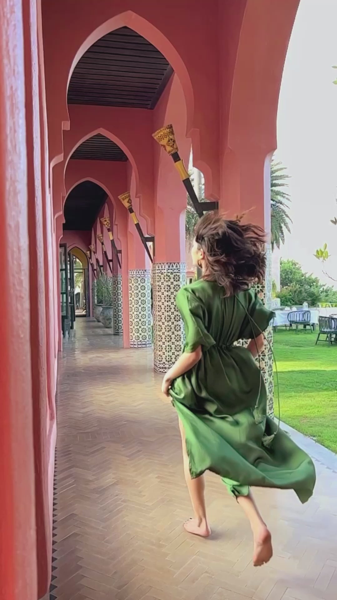 Shop handmade Green Kaftan Dress with Coco de Chon?