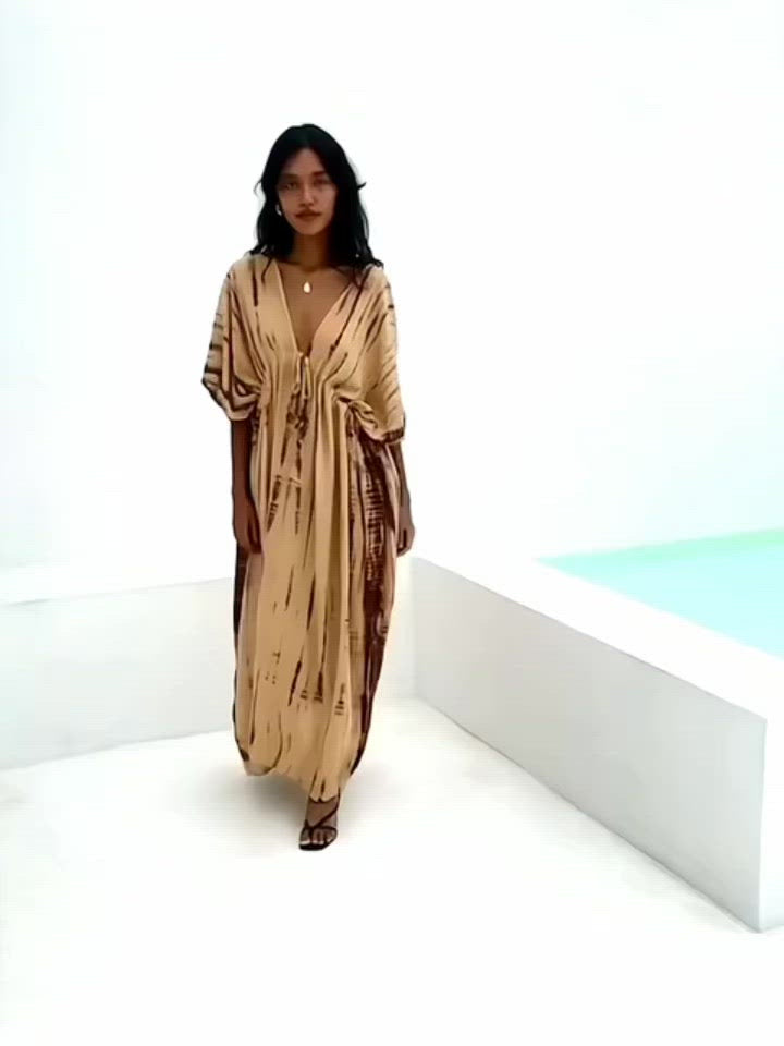 Tie Dye Kaftan maxi Dress | Summer Maxi Dress | Coco De Chom