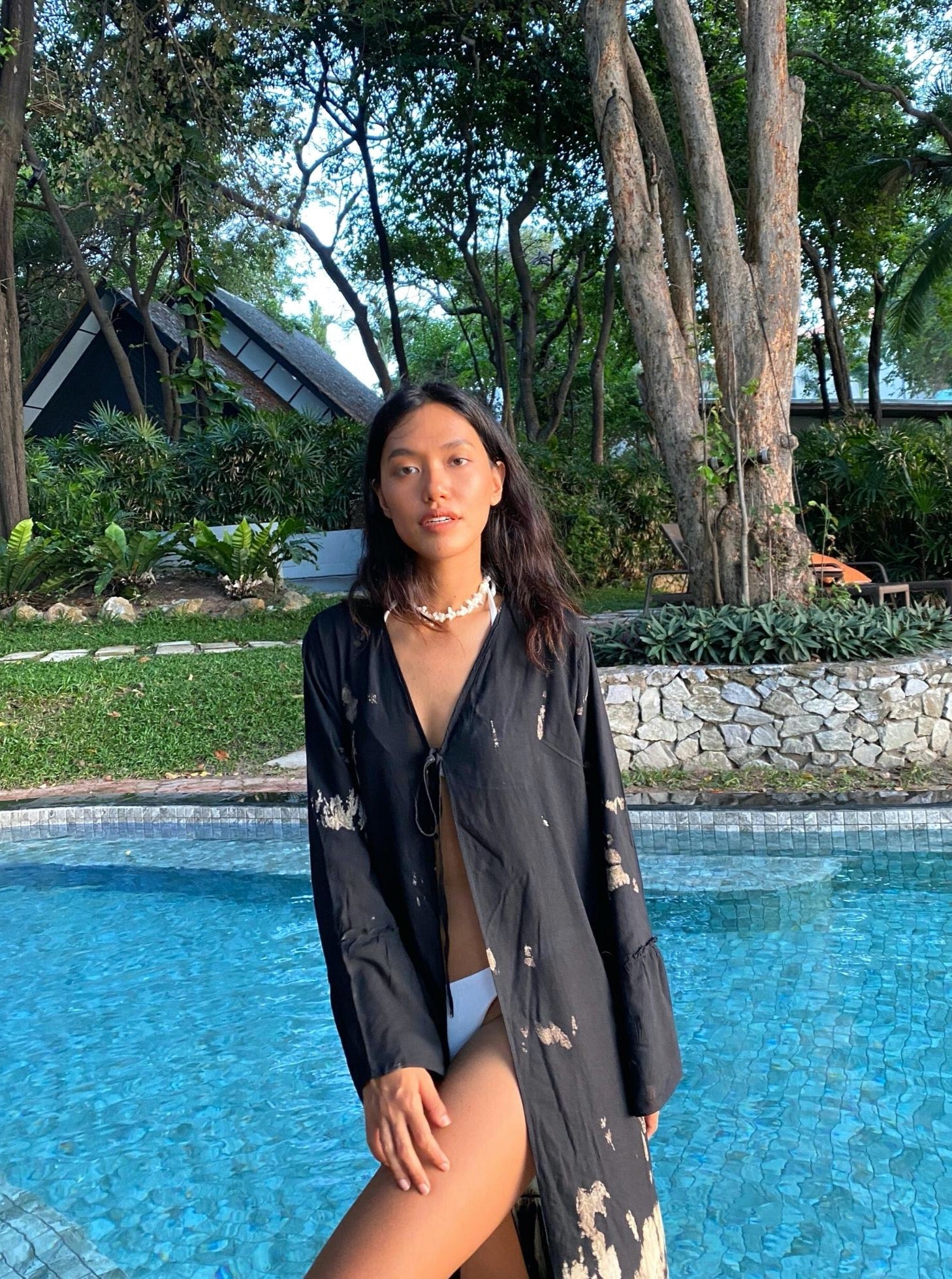 Nina- Kimono Robe - Black