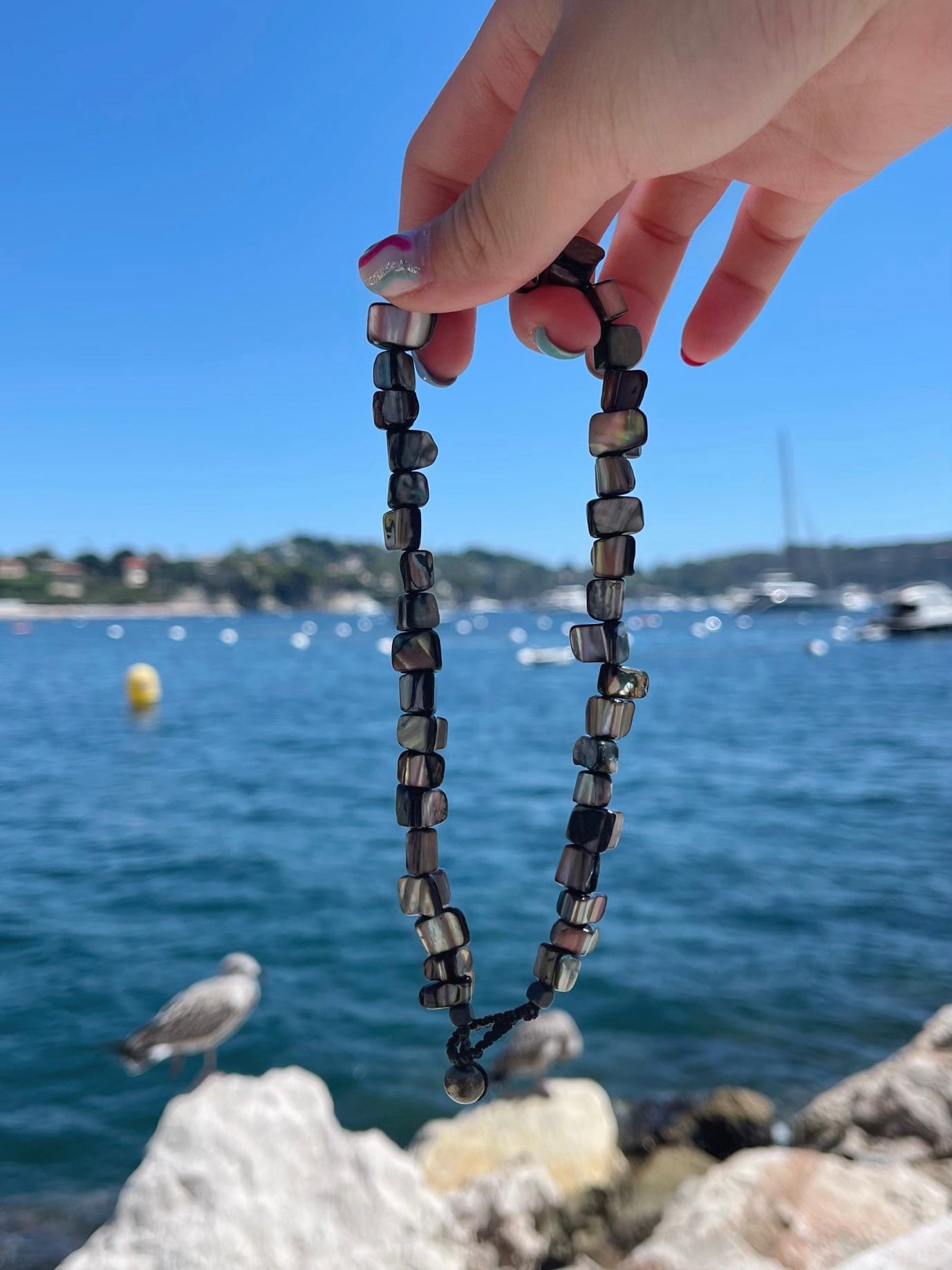 Add this Boho Mother of Pearl Necklace Choker to your wardrobe! - Beach accessories | Beach choker | Summer Fashion Aesthetic