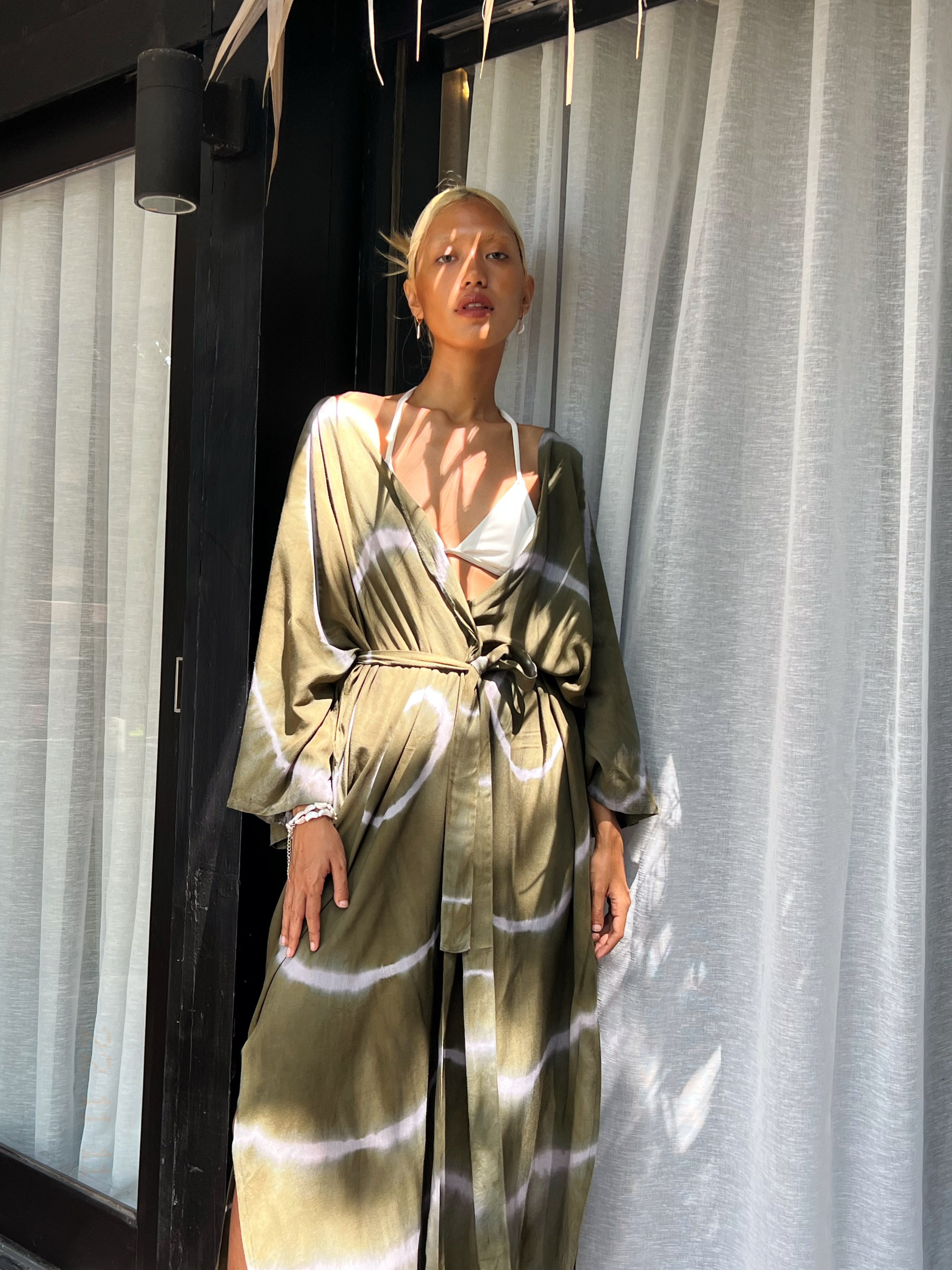 Shop Tie dye long kimono beach cover up boho kimono style by handmade product coco de Chom?